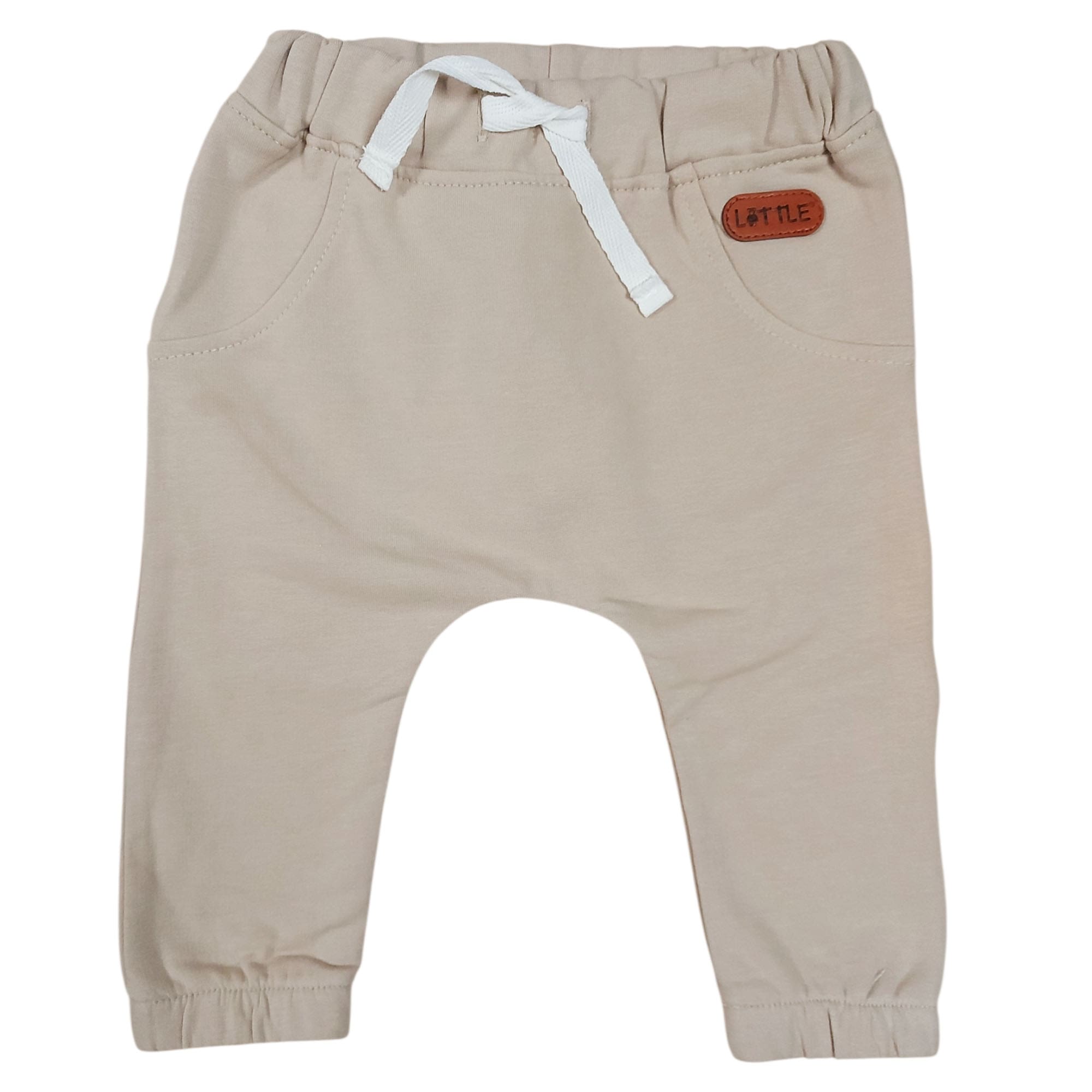 Jogginghosen, LITTLE, Beige – Besonderheit: aus 95% Baumwolle