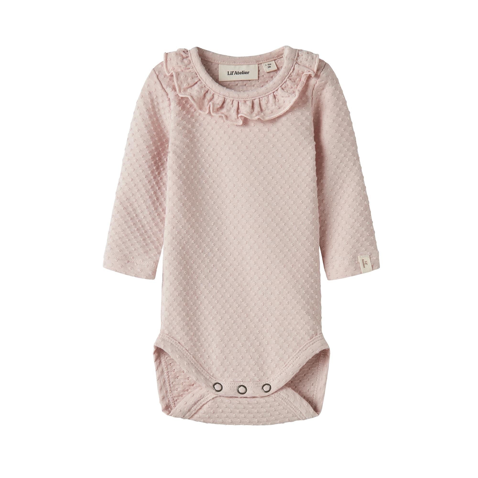 Langarmbodys, Lil' Atelier, Pink – Produktansicht