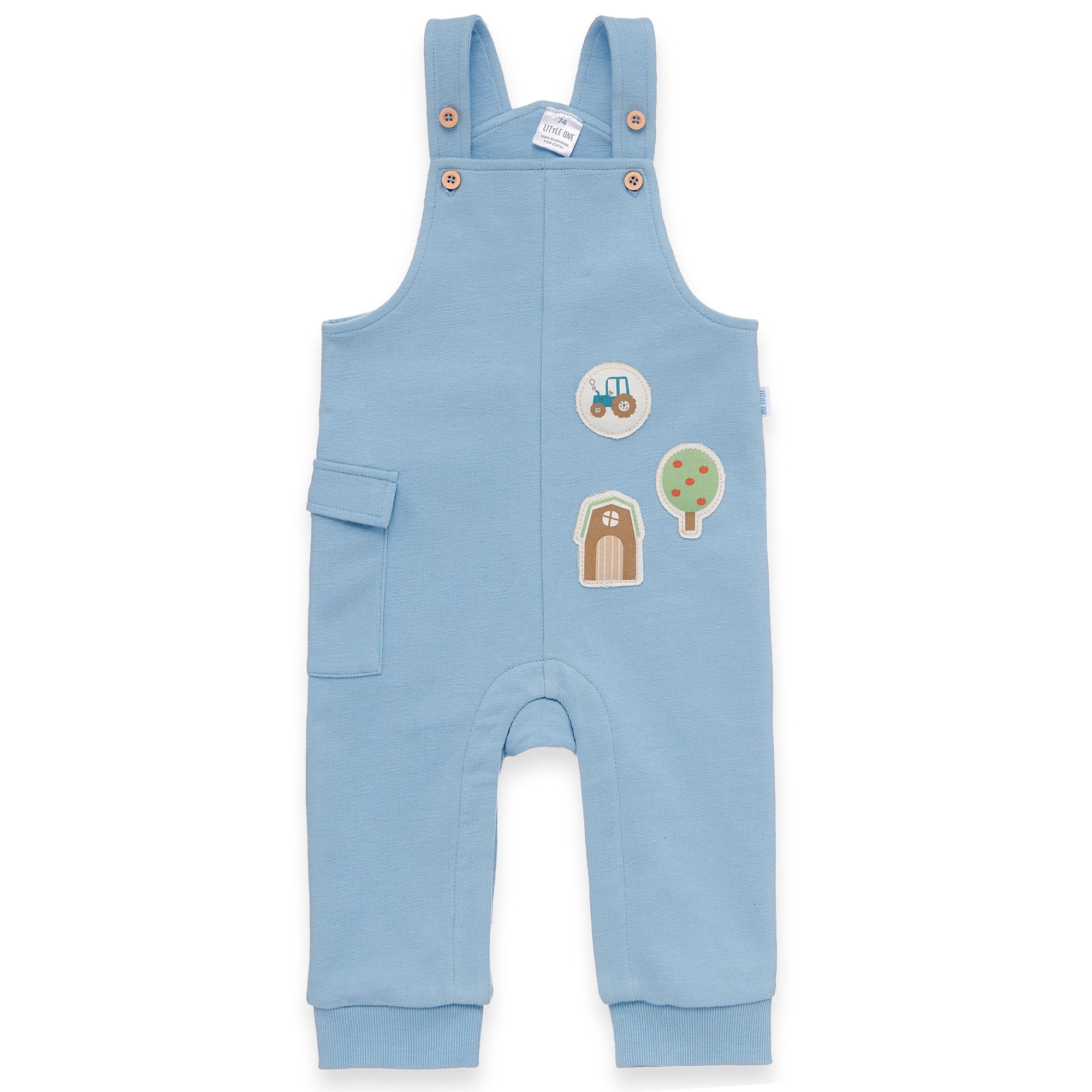Latzhosen, LITTLE ONE, Blau – Besonderheit: aus 100% Baumwolle
