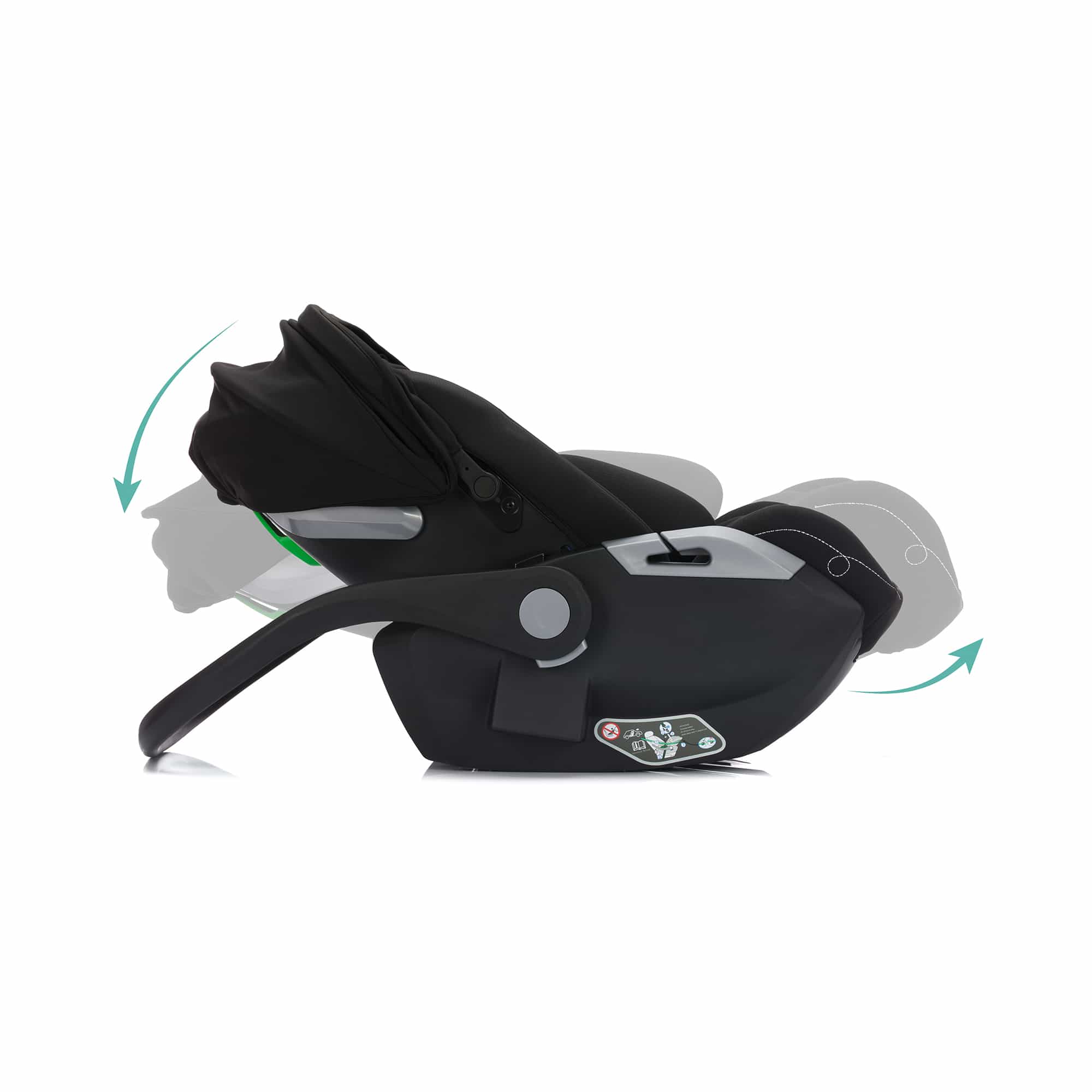 Babyschalen 0-13 kg, Gruppe 0+, fillikid, Schwarz – Produktansicht