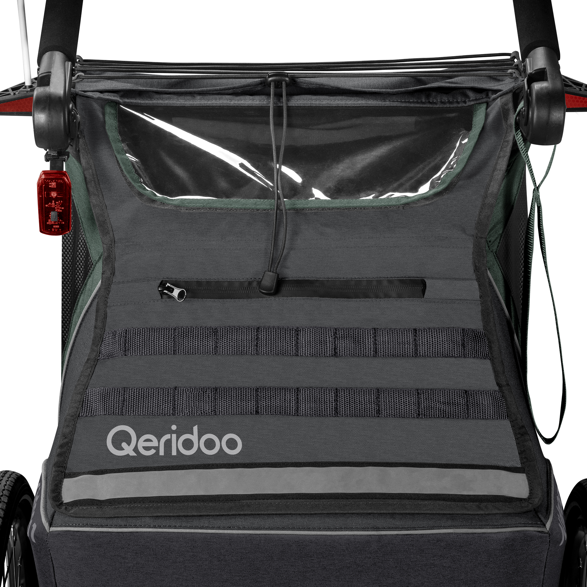 Fahrradanhänger, Qeridoo, Grün – Produktansicht