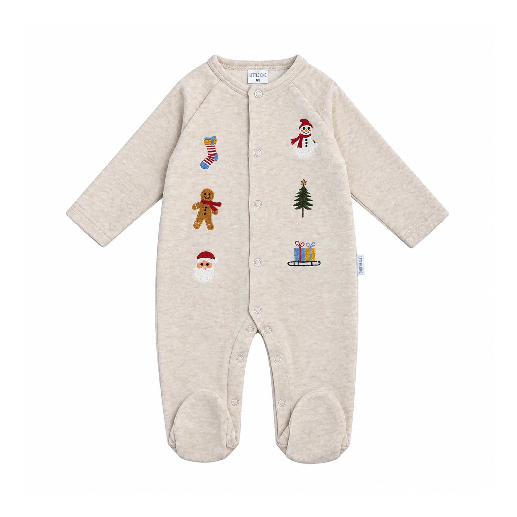 Strampler, LITTLE ONE, Beige – Besonderheit: aus 80% Baumwolle 