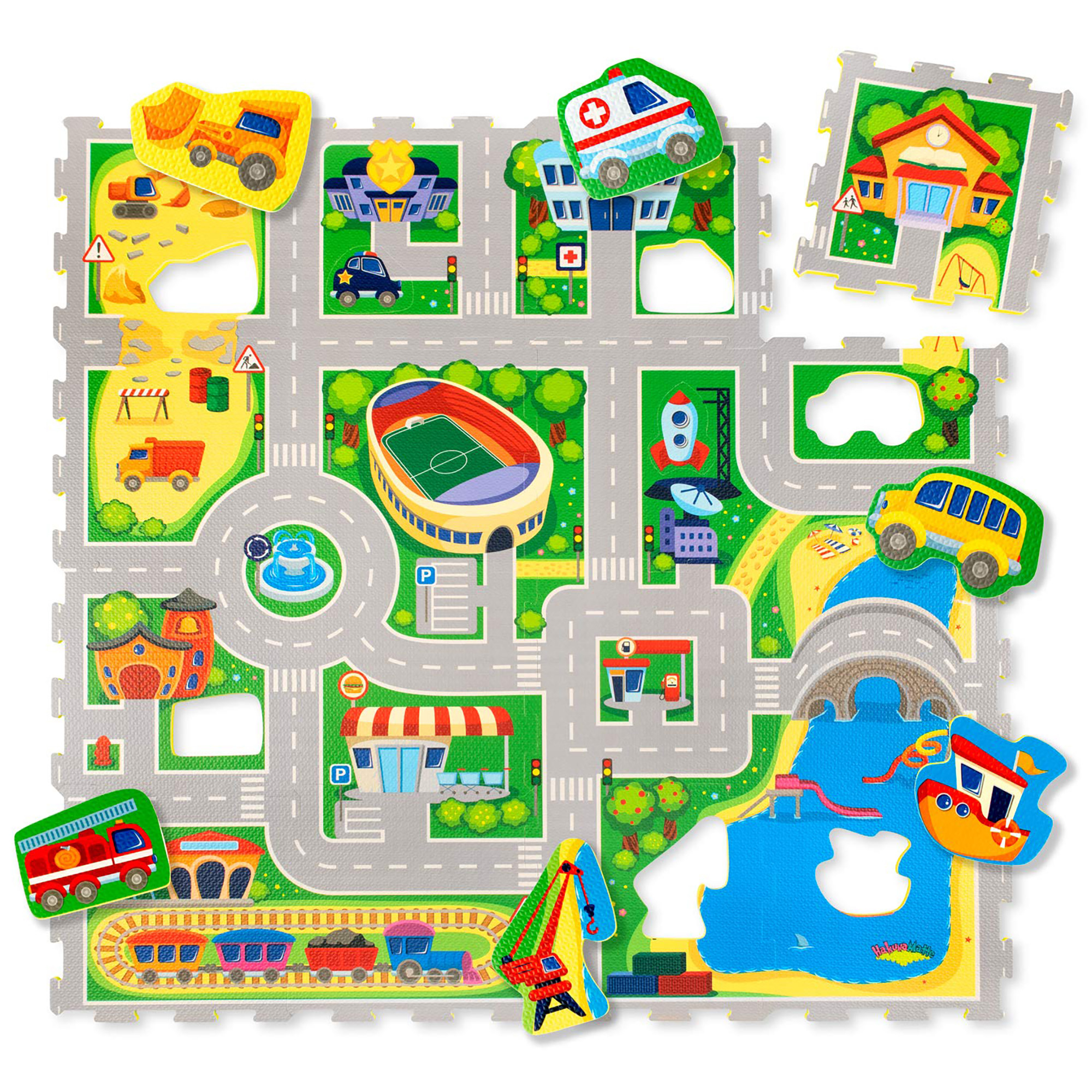 Puzzlematten, Hakuna matte, Grün – Produktansicht