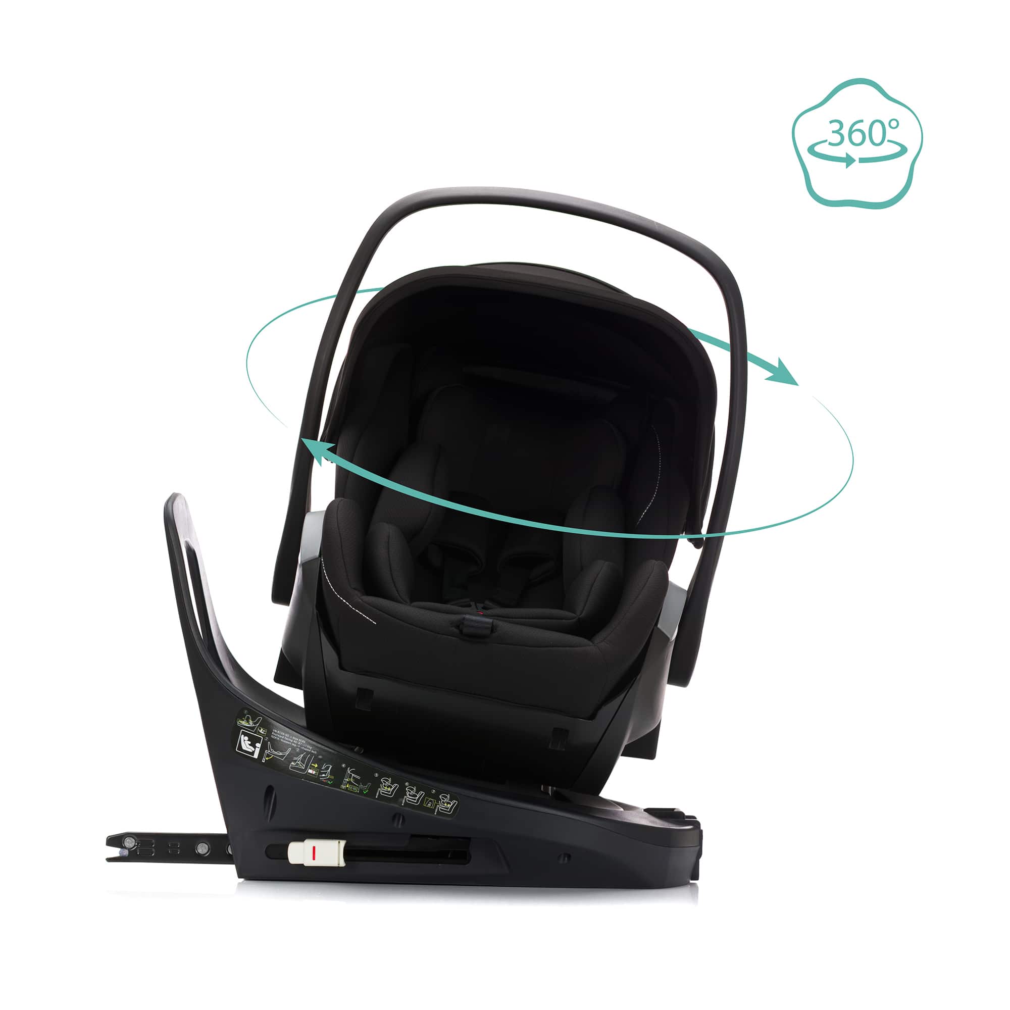 Babyschalen 0-13 kg, Gruppe 0+, fillikid, Schwarz – Produktansicht