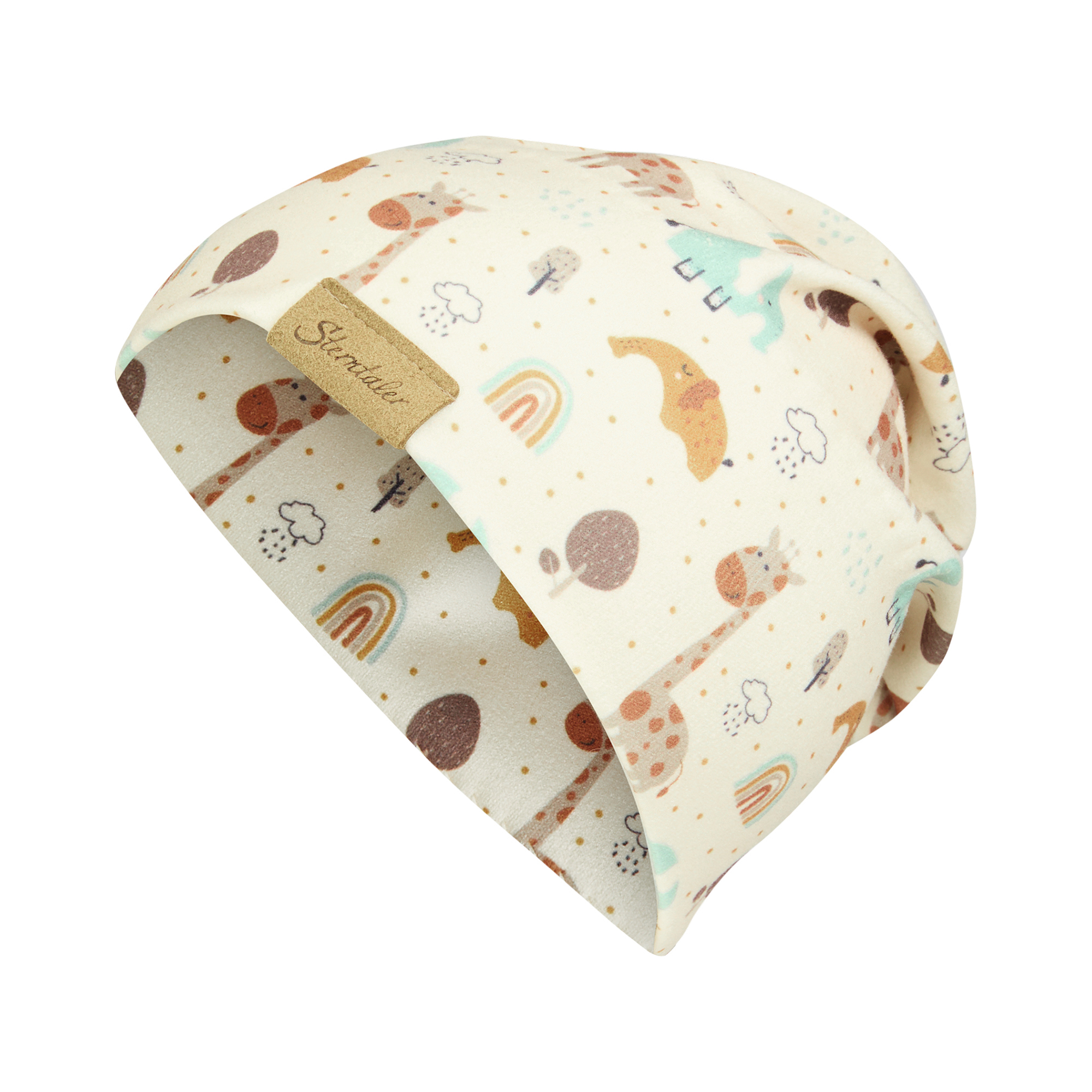 Beanie Mützen, Sterntaler, Beige – Besonderheit: mit 2 Tragevarianten: mit oder ohne Umschlag