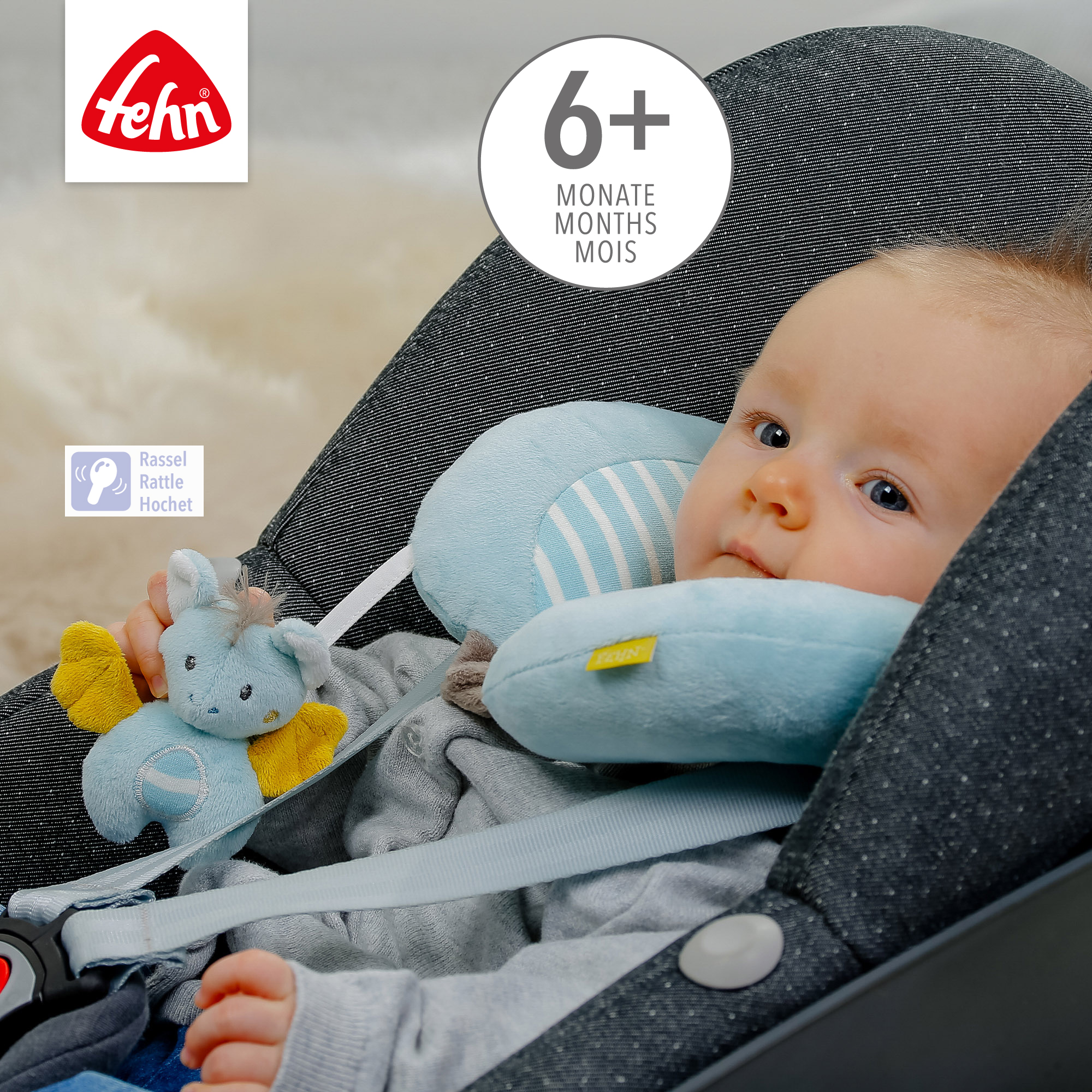 Nackenhörnchen, fehn, Blau – Produktansicht