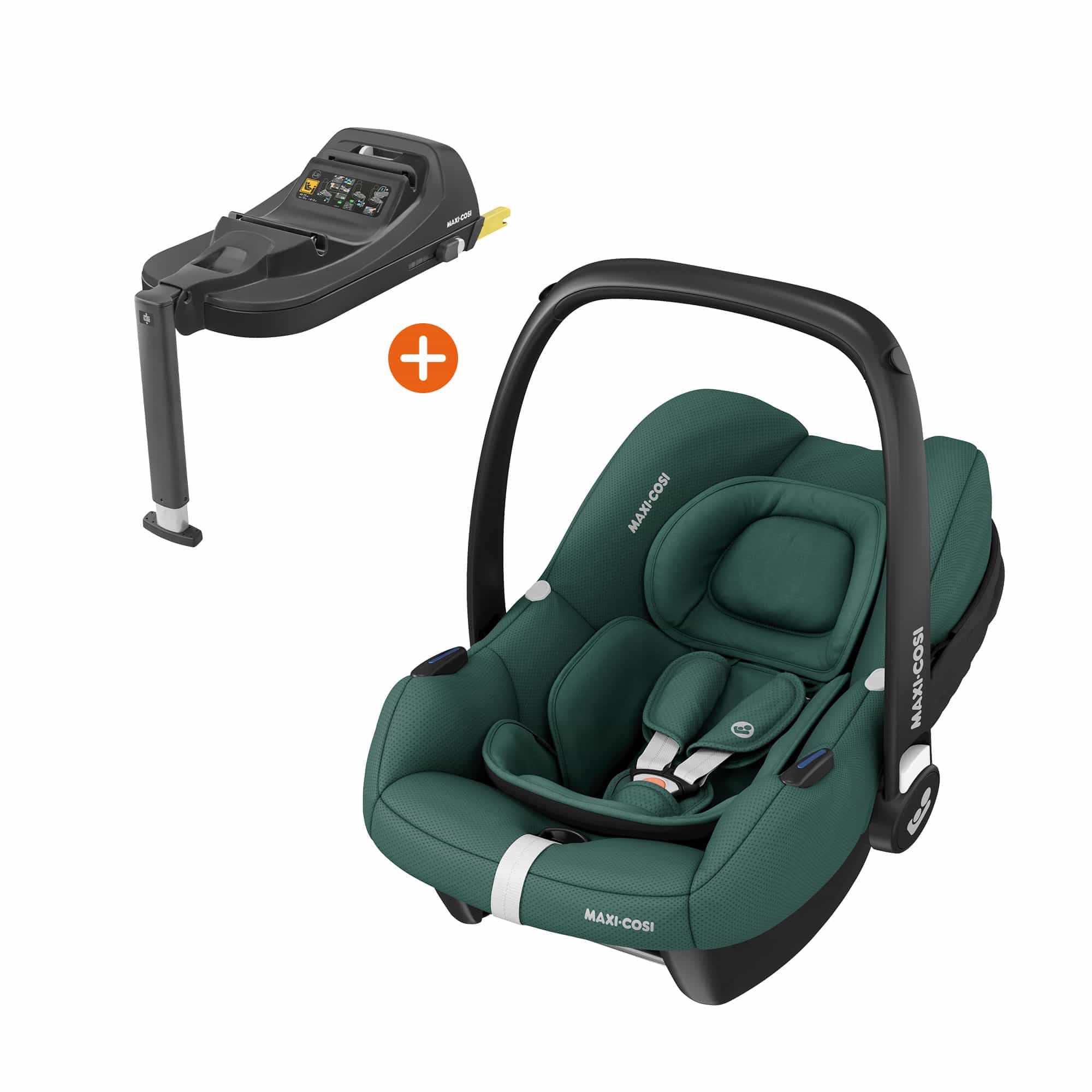 Babyschalen 0-13 kg, Gruppe 0+, MAXI-COSI, Grün – Besonderheit: Set bestehend aus Babyschale und Basisstation