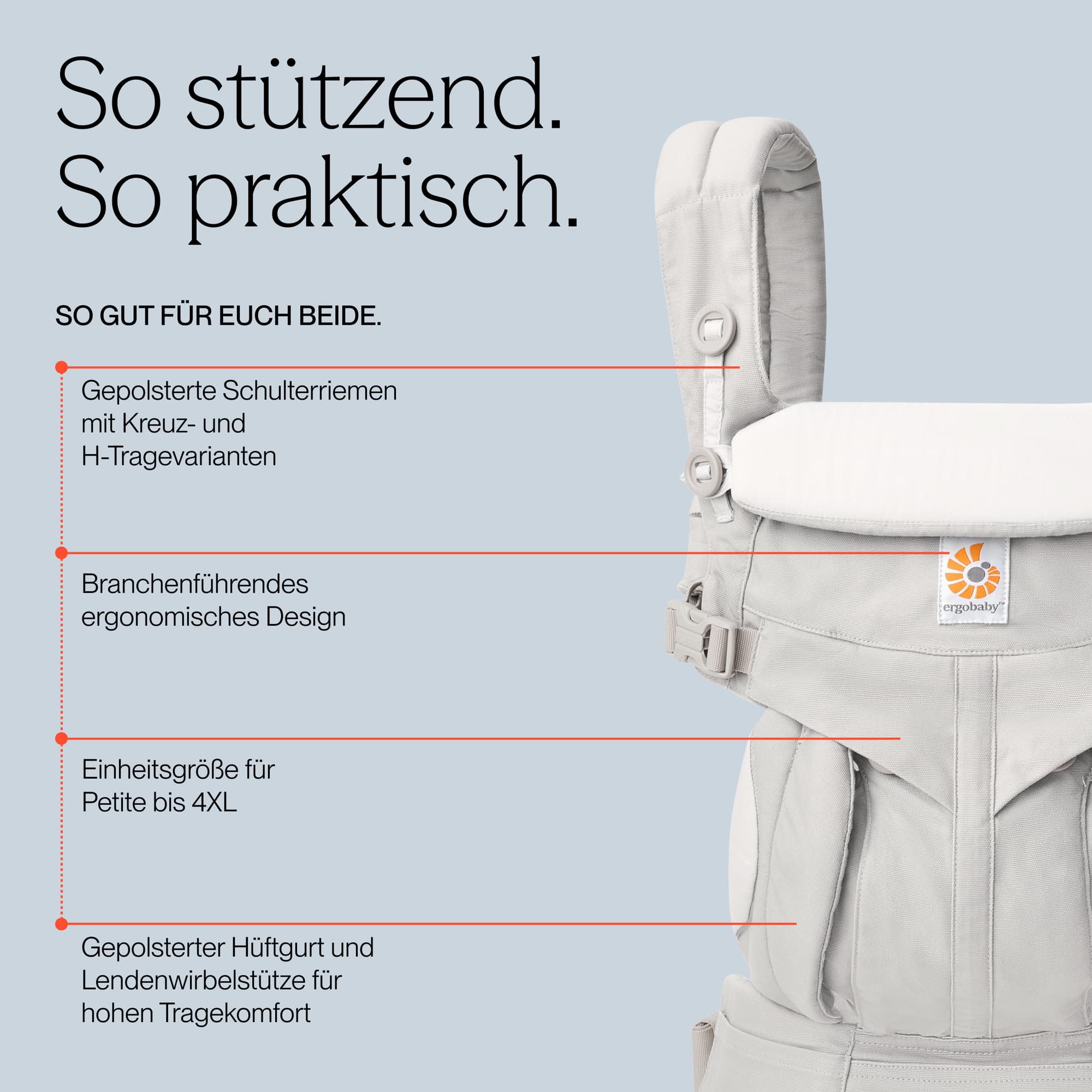 Babytragen, ERGObaby, Grün – Produktansicht
