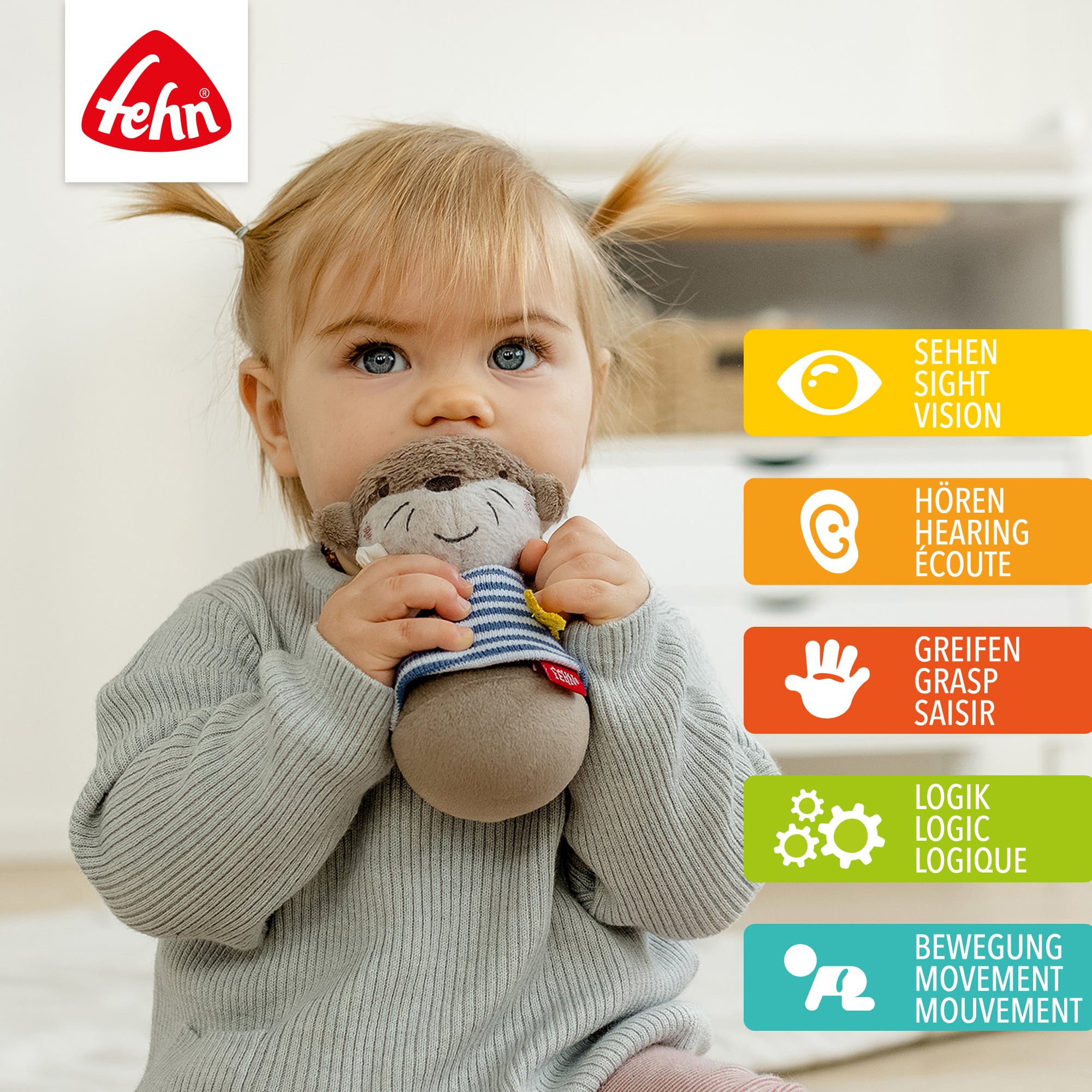 Stehaufmännchen, fehn, Braun – Produktansicht