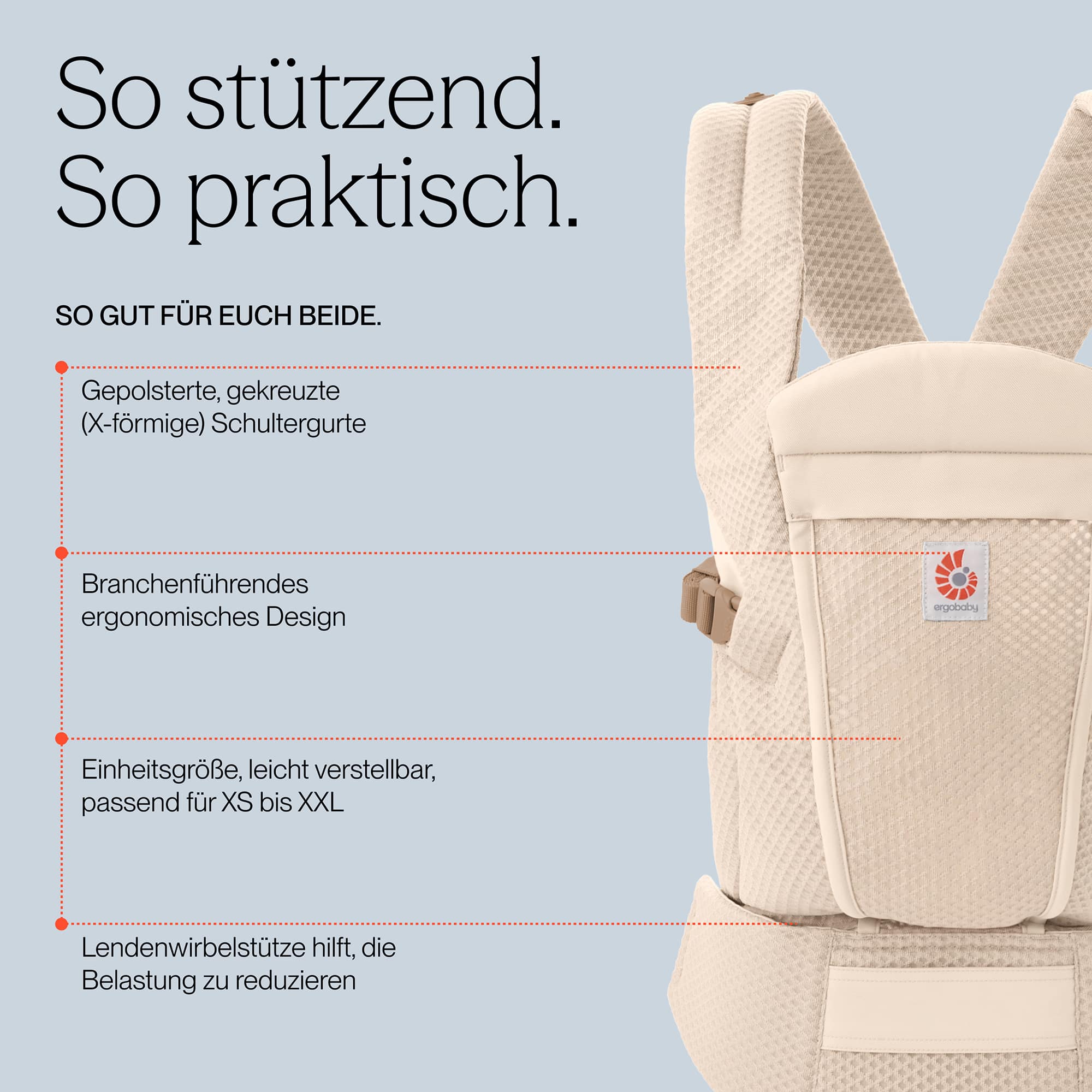 Babytragen, ERGObaby, Schwarz – Produktansicht