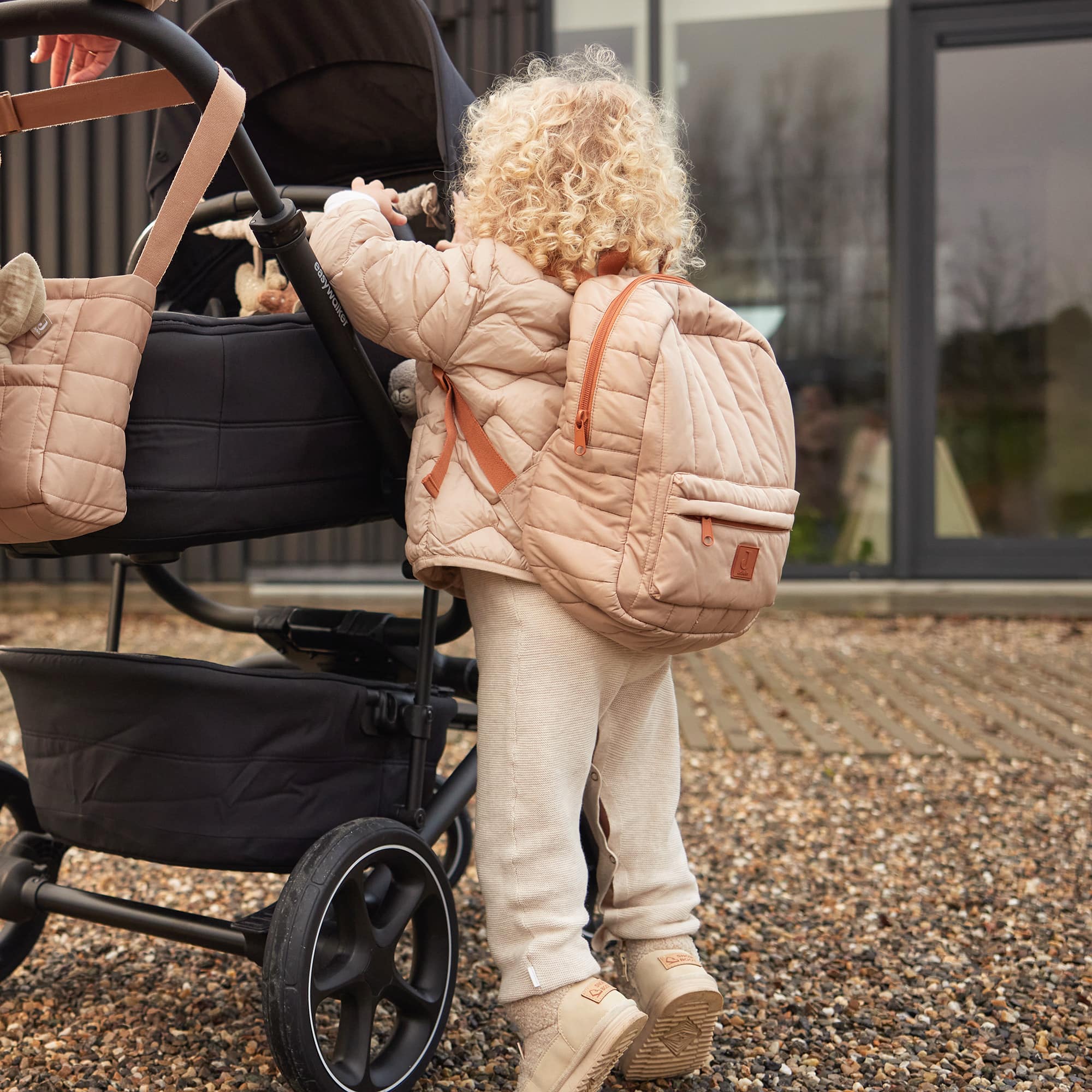 Kinderrucksäcke, jollein, Beige – Produktansicht
