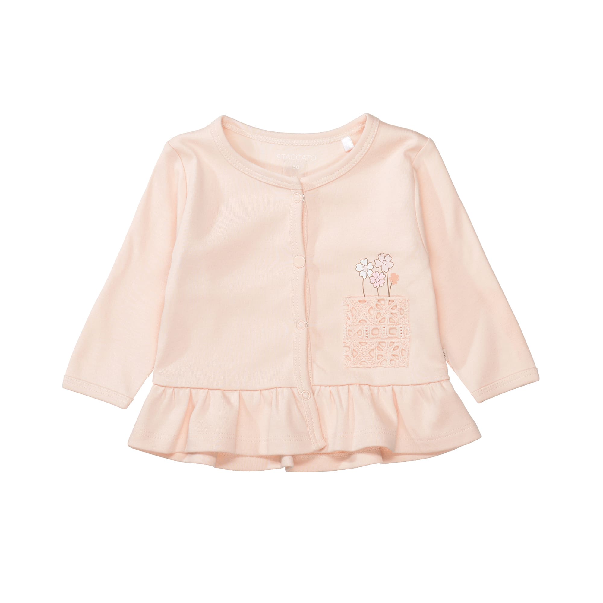 Sweat-, Fleece- & Strickjacken, STACCATO, Orange – Besonderheit: aus 100% Baumwolle