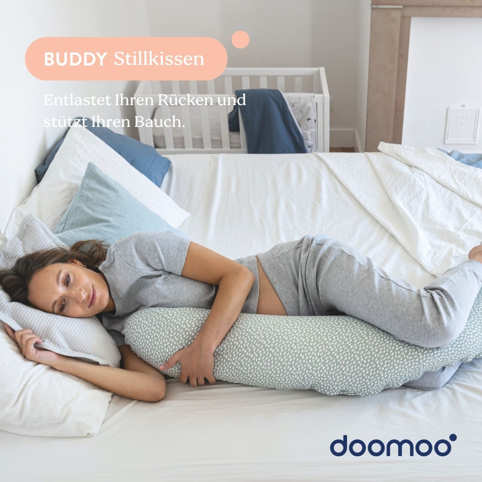 Stillkissen, doomoo, Grün – Produktansicht
