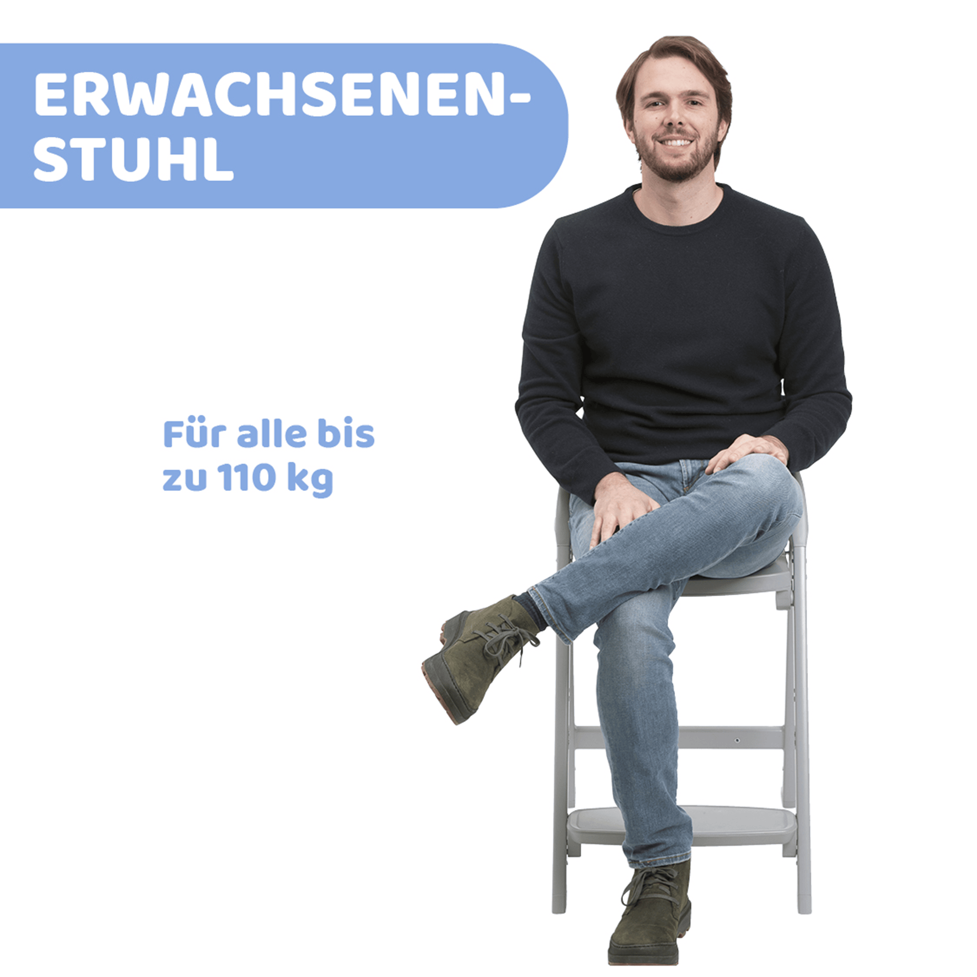 Klapphochstühle, chicco, Grau – Produktansicht