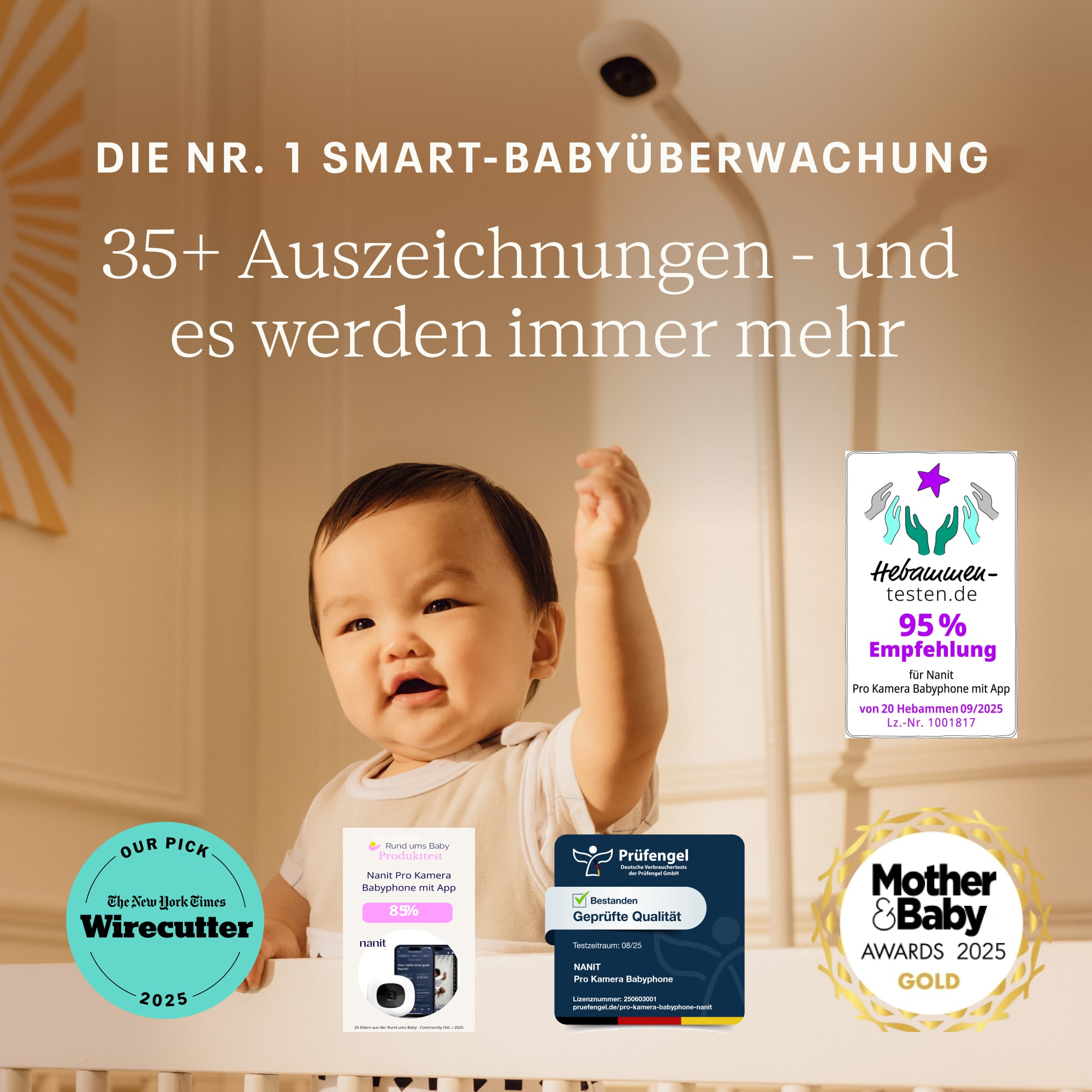 Babyphone, Nanit, Weiß – Produktansicht