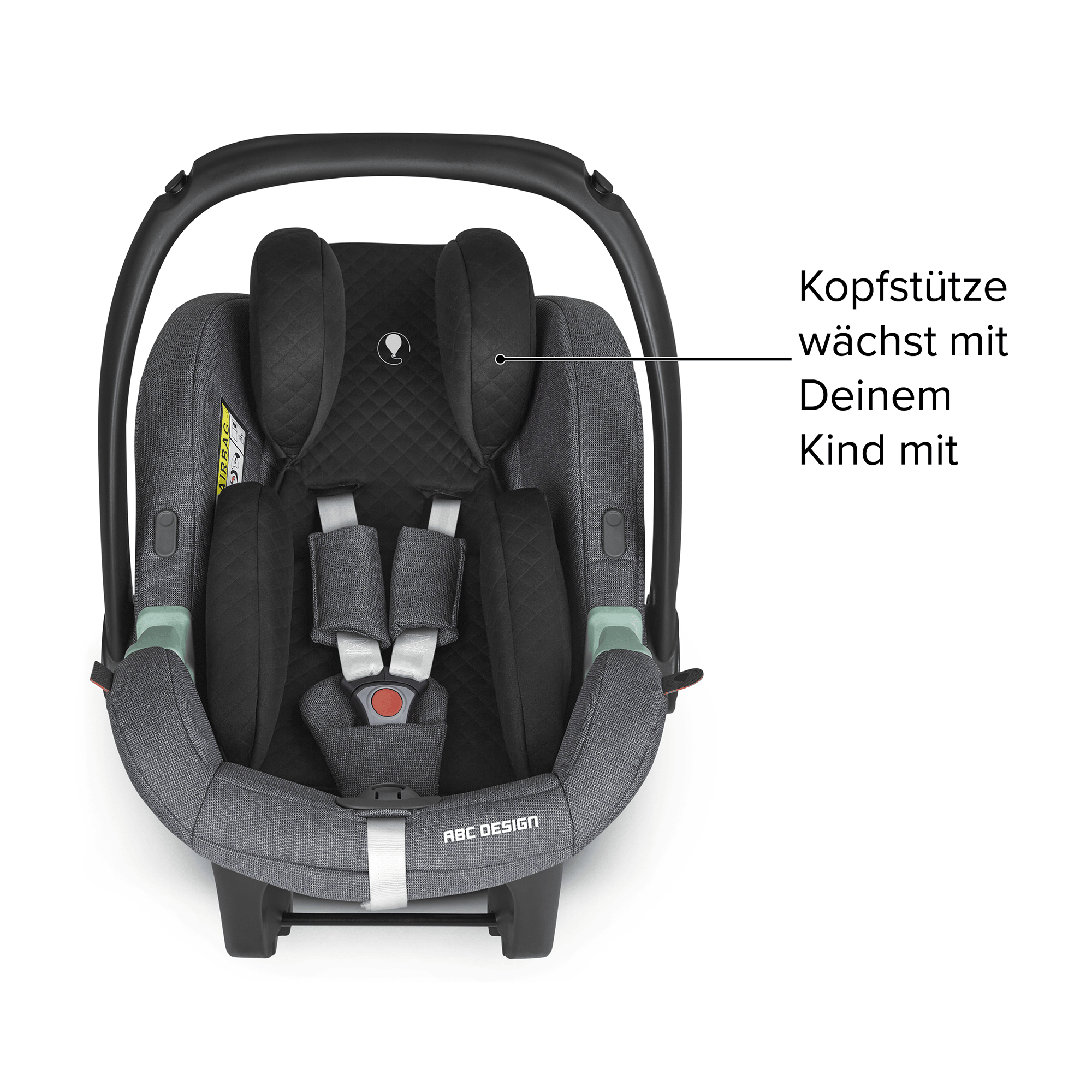 Babyschalen 0-13 kg, Gruppe 0+, ABC DESIGN, Grau – Produktansicht