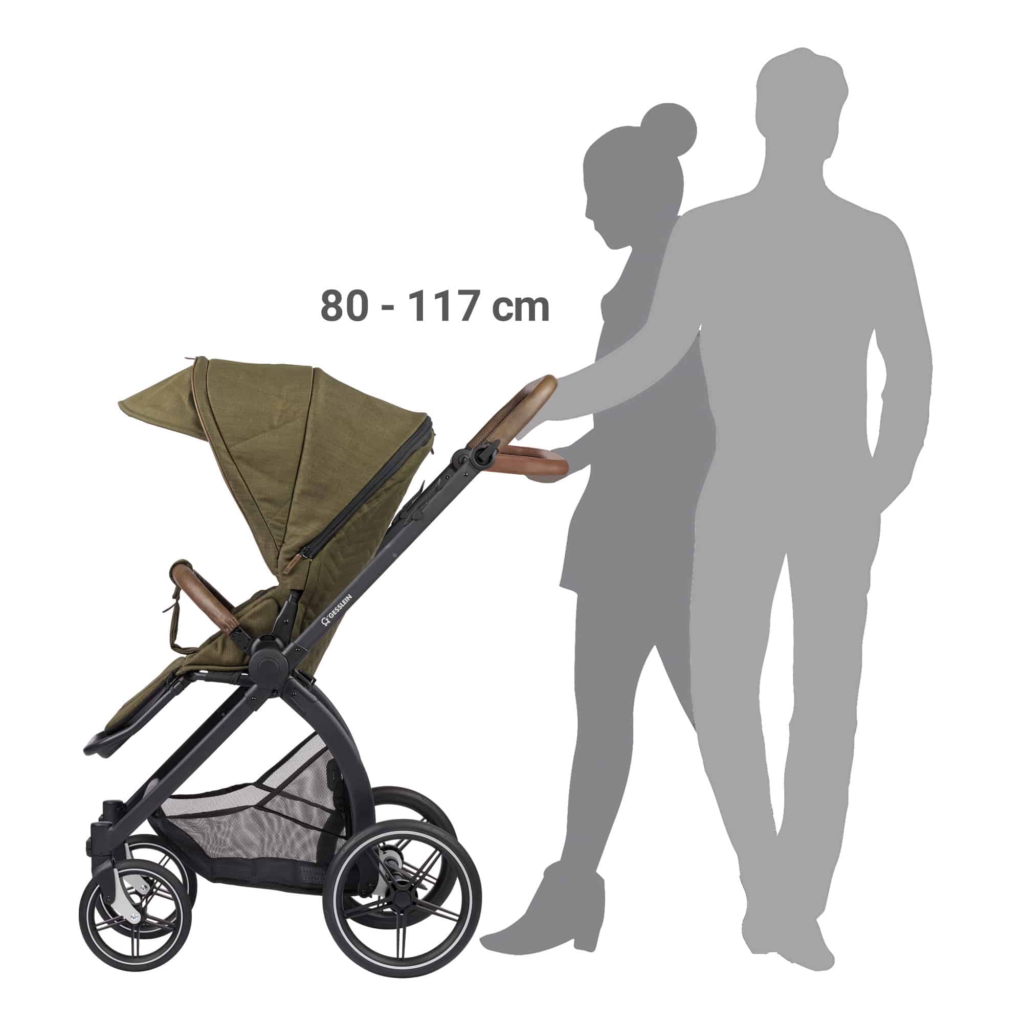 Kombi-Kinderwagen, GESSLEIN, Grün – Produktansicht