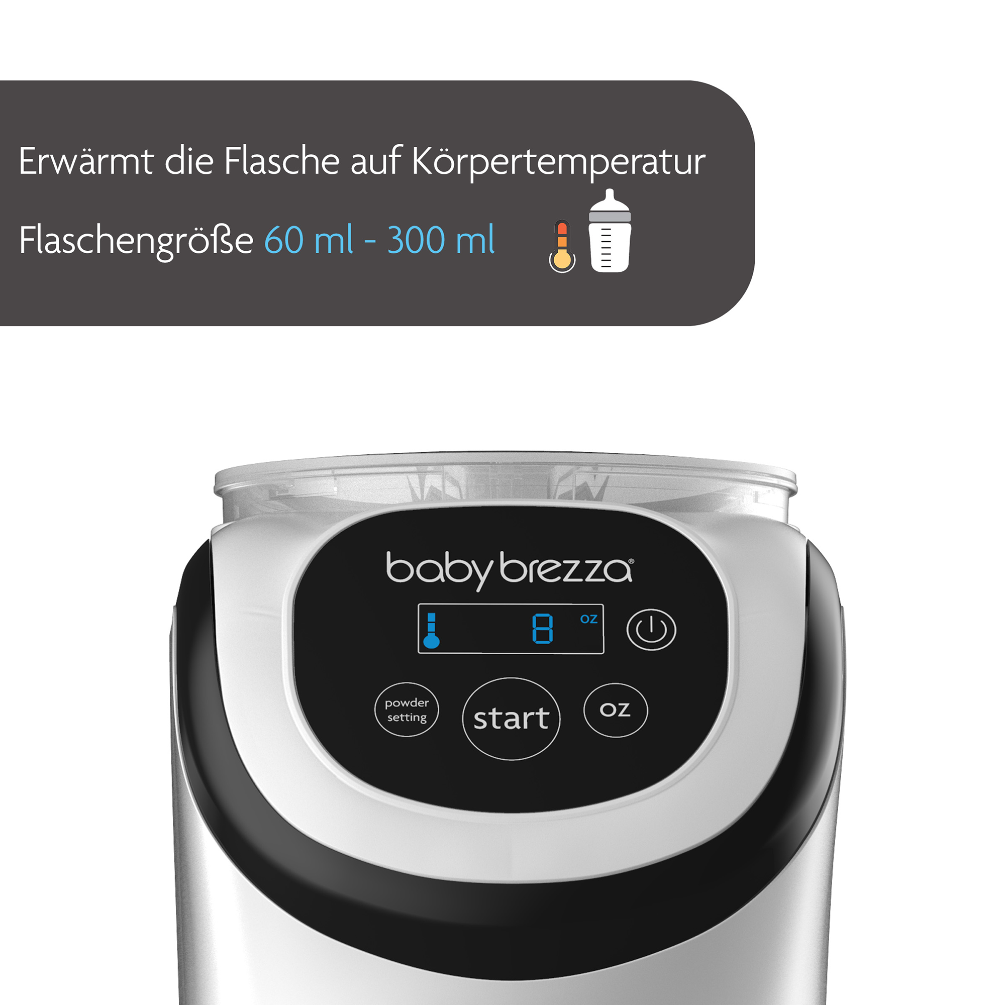 Nahrungsbehälter, babybrezza, Weiß – Produktansicht