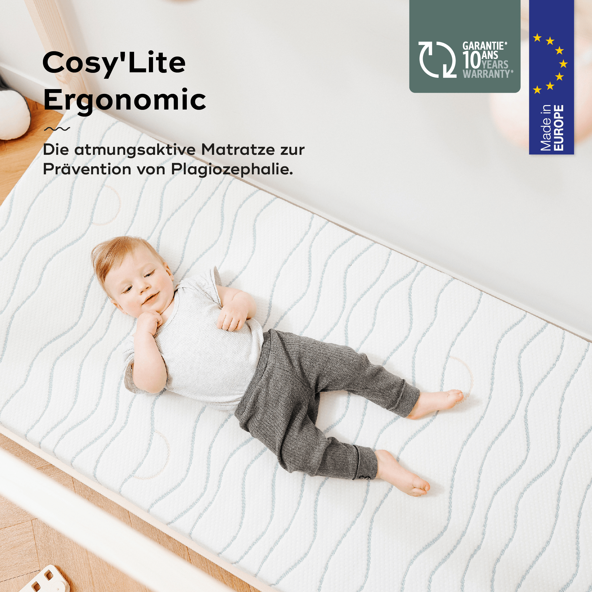 Matratzen 60 x 120 cm, babymoov, Weiß – Produktansicht