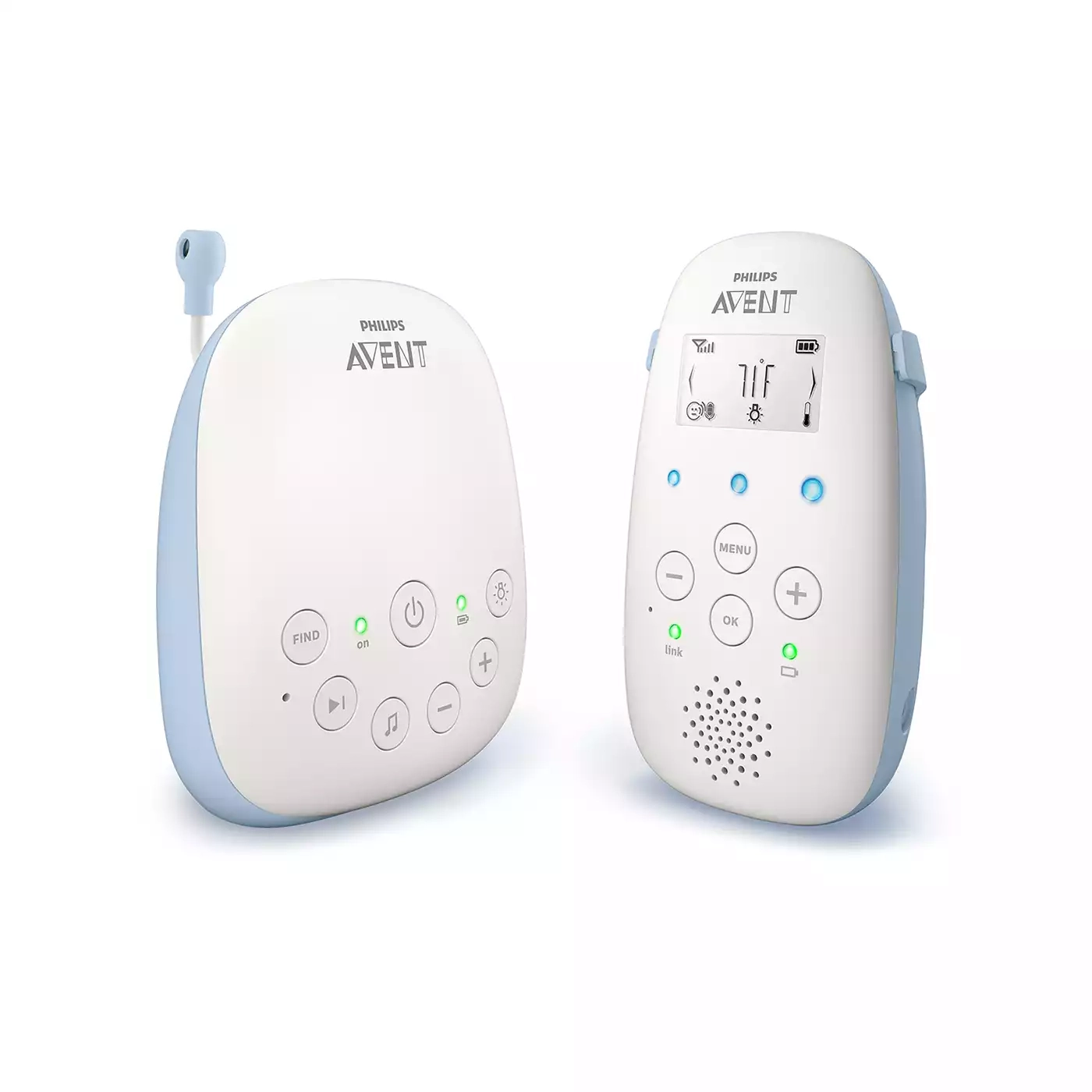Audio Babyphone, PHILIPS AVENT, Weiß – Besonderheit: störungsfreie DECT-Technologie