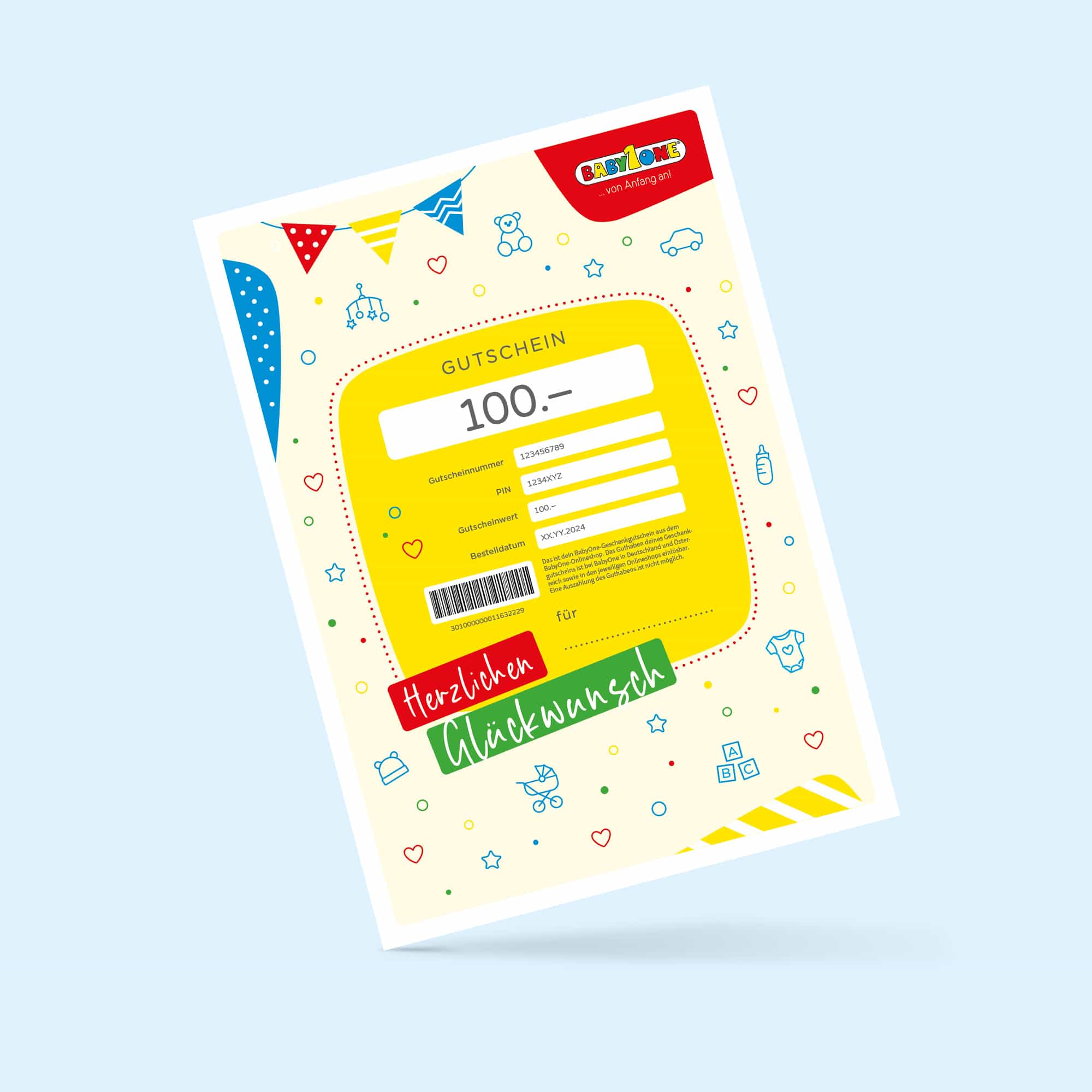 Geschenkgutscheine, Gelb – Besonderheit: Versand per E-Mail direkt nach Zahlung
