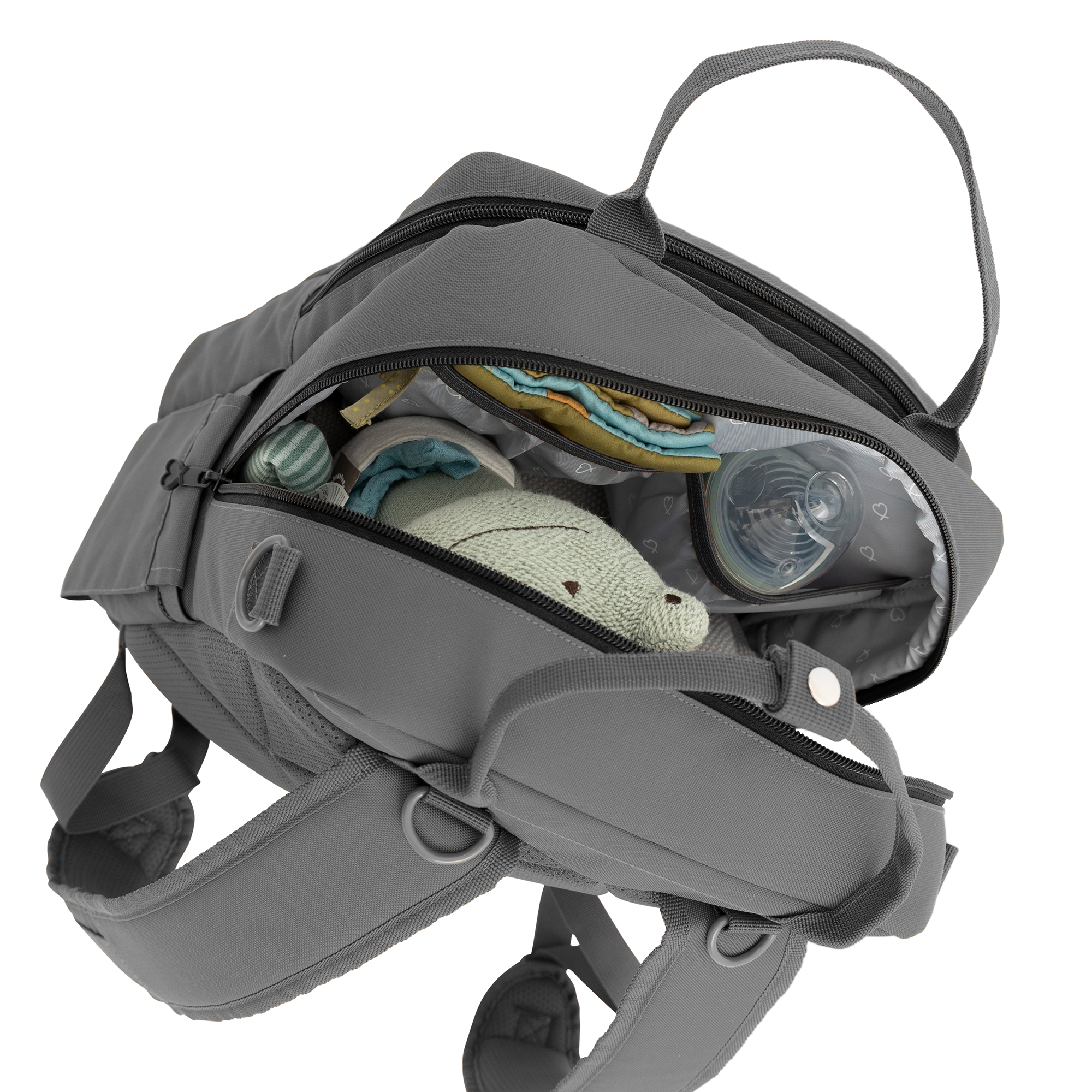 Wickelrucksäcke, ELSA & EMIL, Grau – Produktansicht