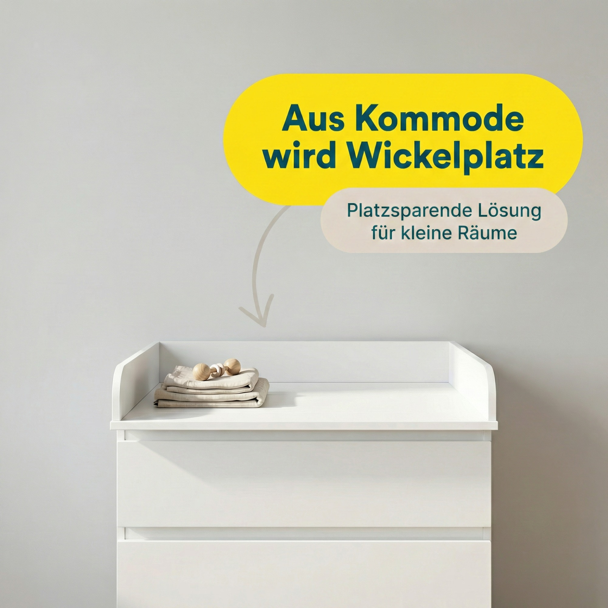 Wickelaufsätze, LITTLE ONE, Weiß – Produktansicht
