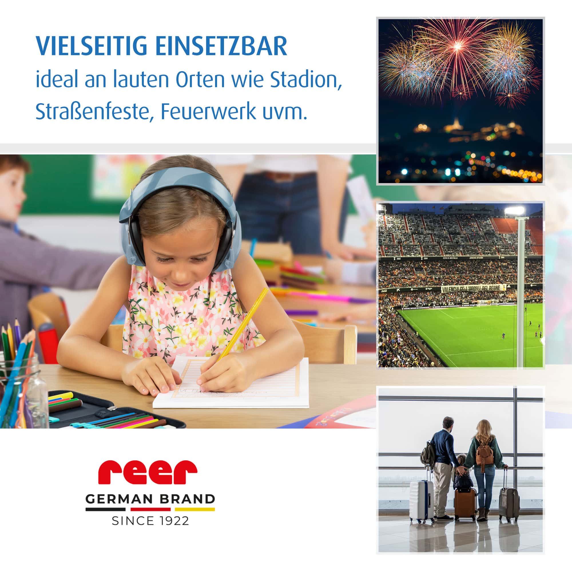 Gehörschutz, reer, Blau – Produktansicht