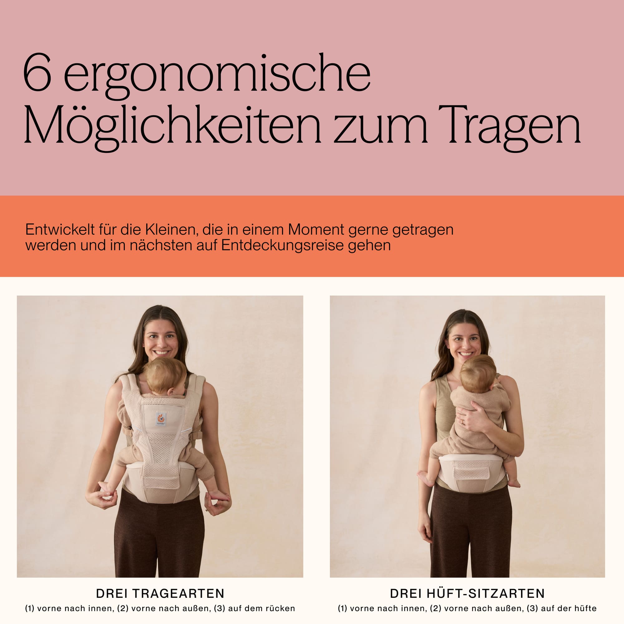 Hüfttragen, ERGObaby, Grau – Produktansicht