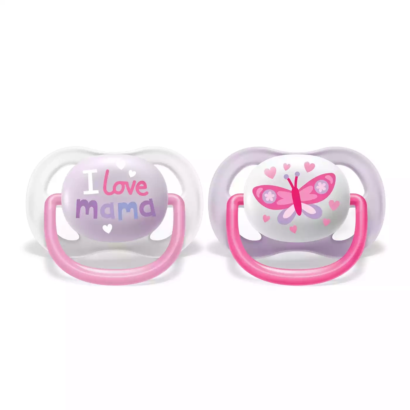 Beruhigungssauger Ultra Air 0-6 Monate Happy Girl - Mama Butterfly SCF080/02 PHILIPS AVENT 2000580458770 1