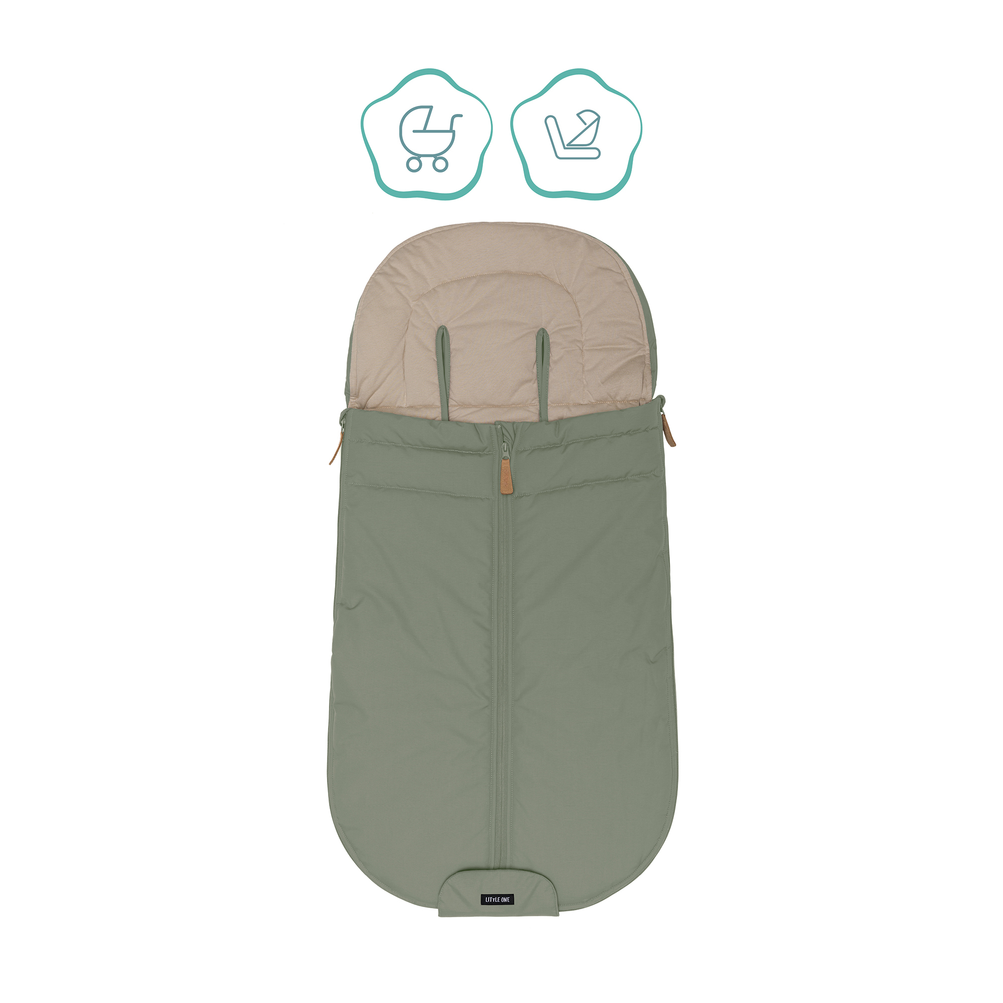 Sommerfußsäcke, LITTLE ONE, Grün – Produktansicht