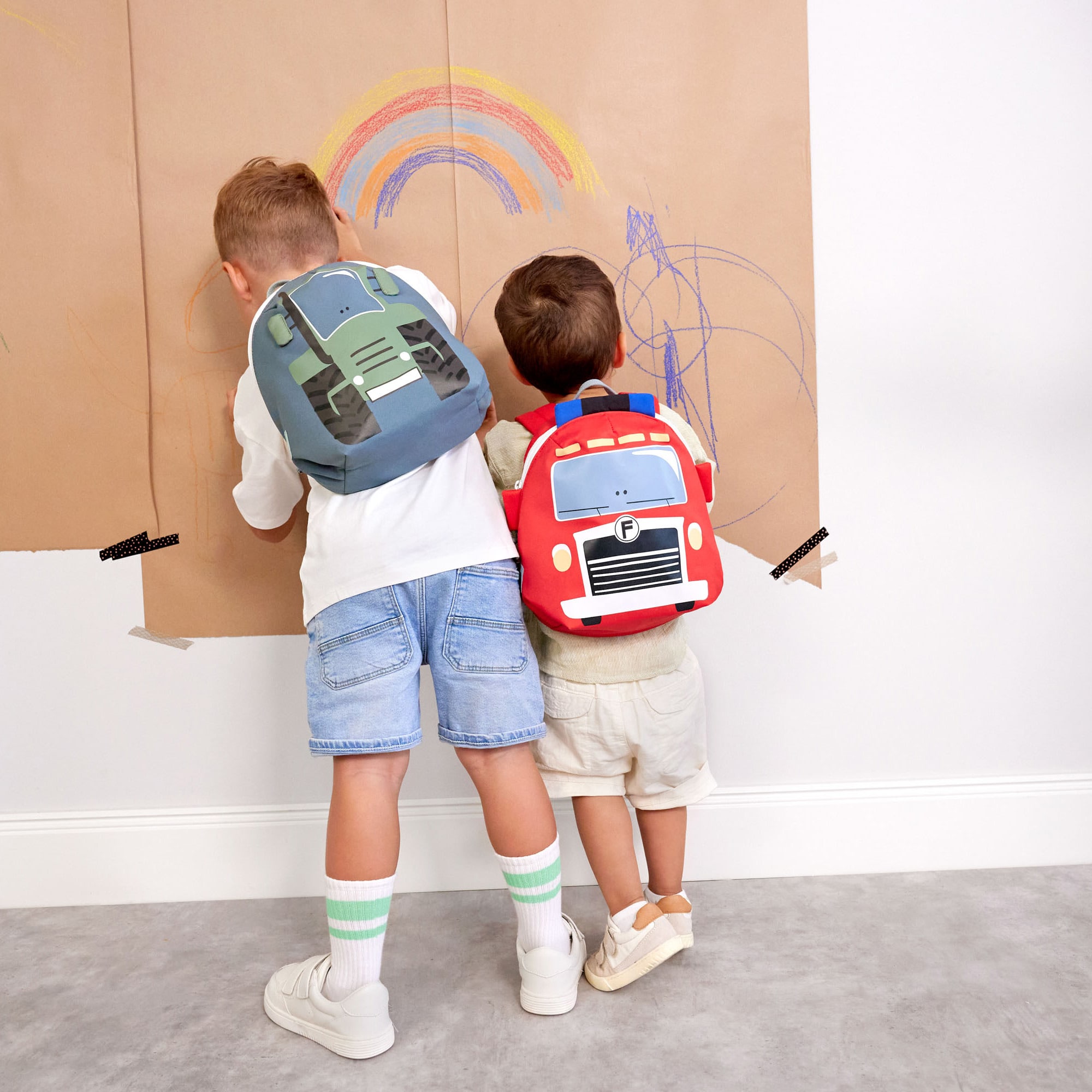 Kinderrucksäcke, LÄSSIG, Grün – Produktansicht