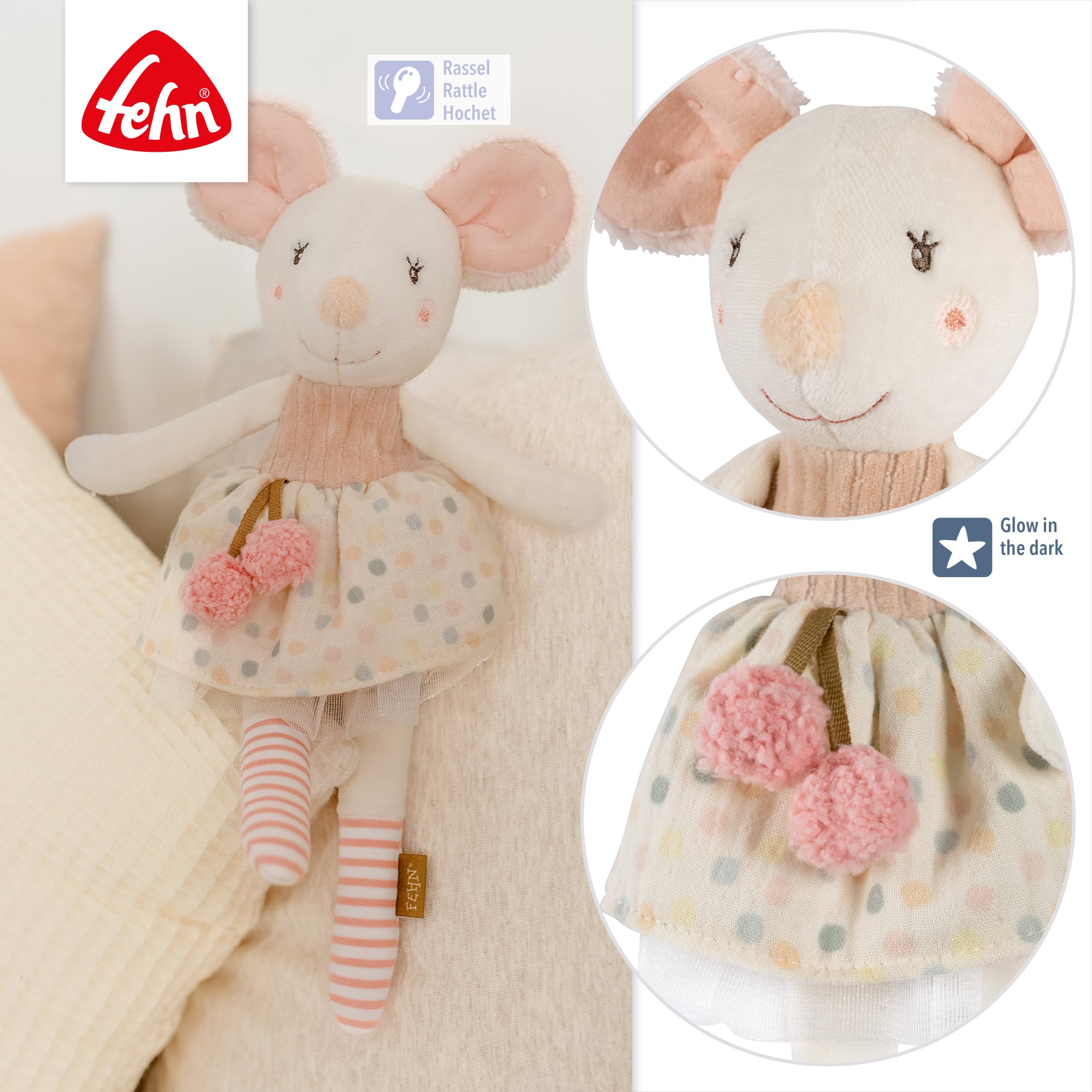 Kuscheltiere, fehn, Beige – Produktansicht
