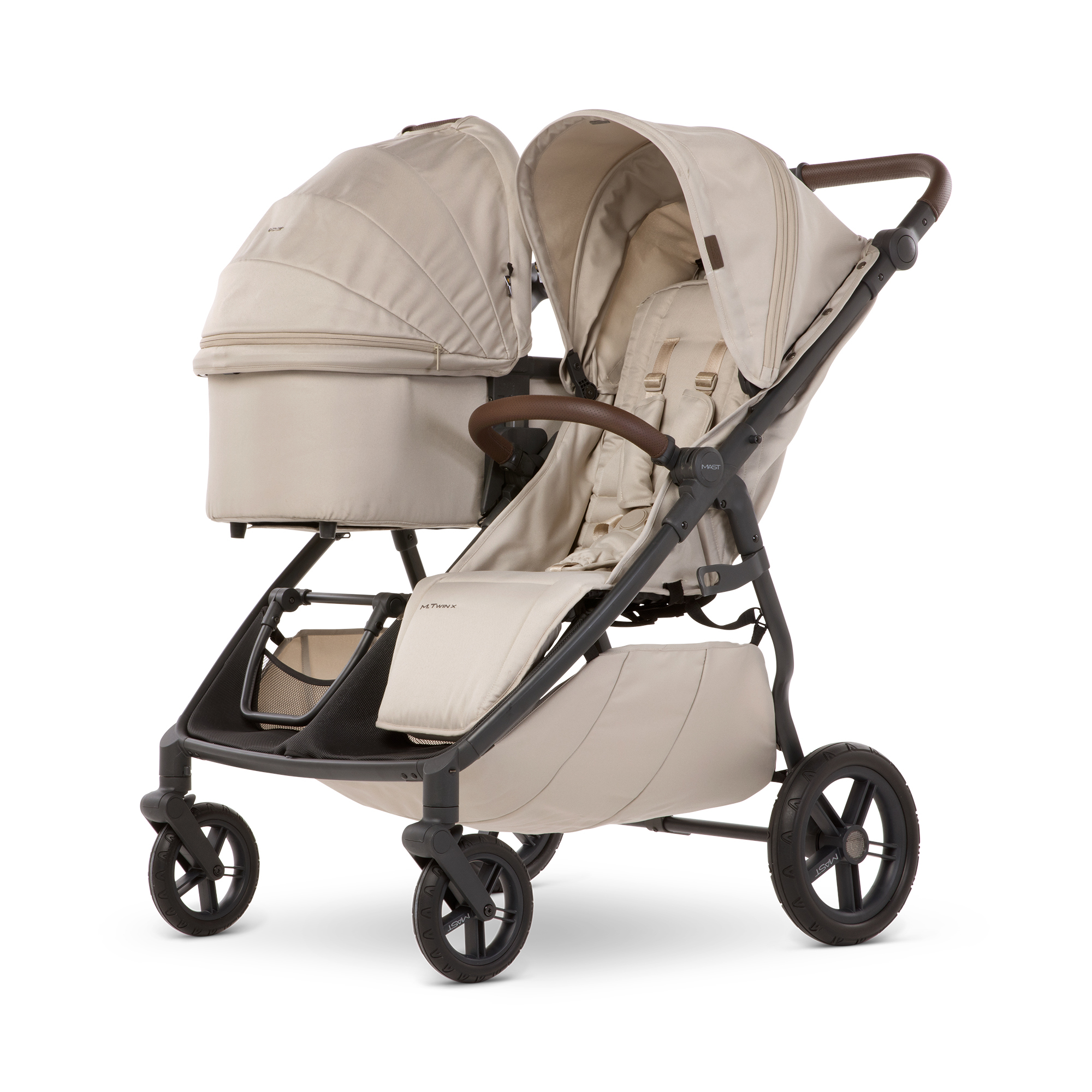 Zwillingswagen & Geschwisterwagen, MAST, Beige – Produktansicht