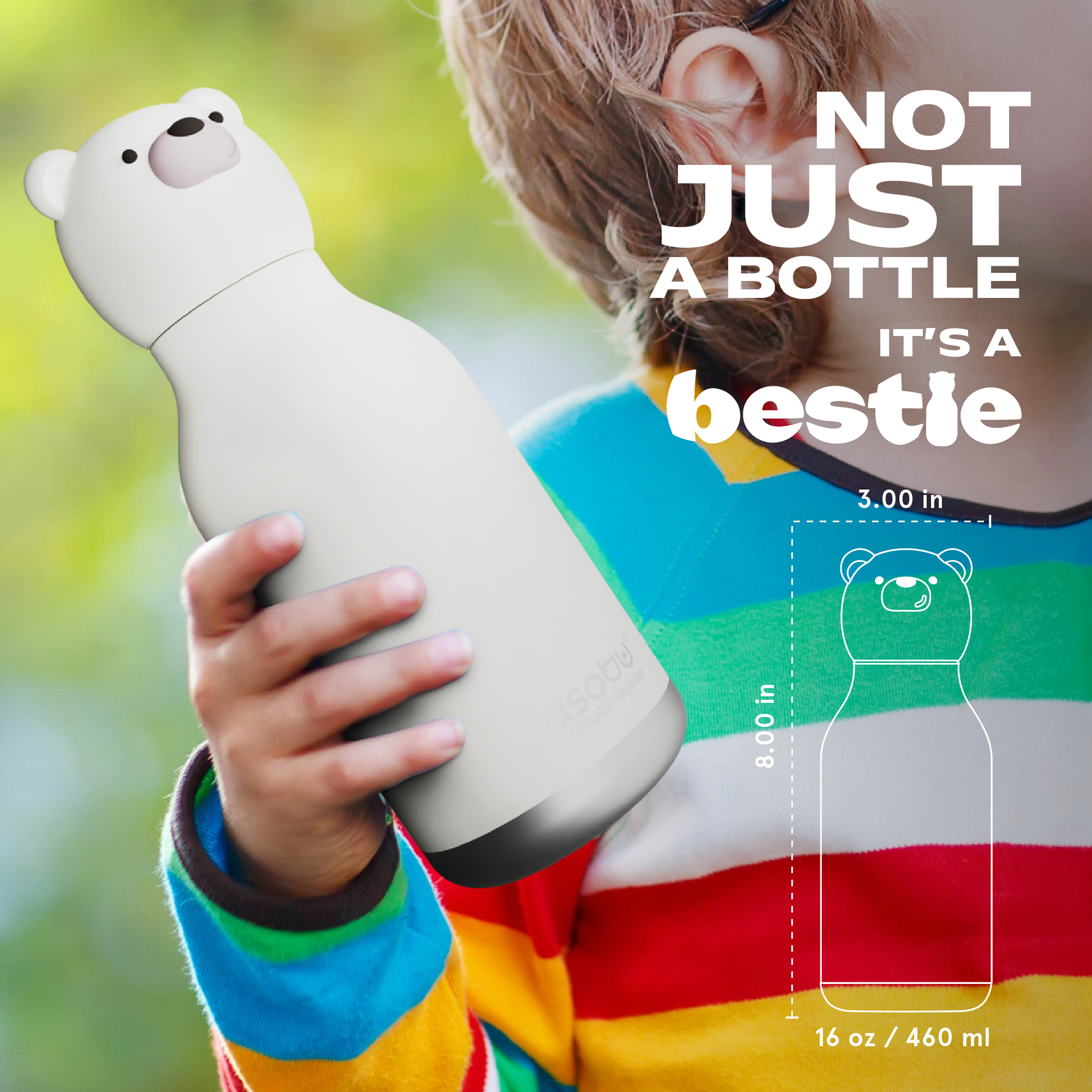 Thermoflaschen, ASOBU, Weiß – Besonderheit: BPA-frei, auslaufsicher & kinderleicht zu bedienen