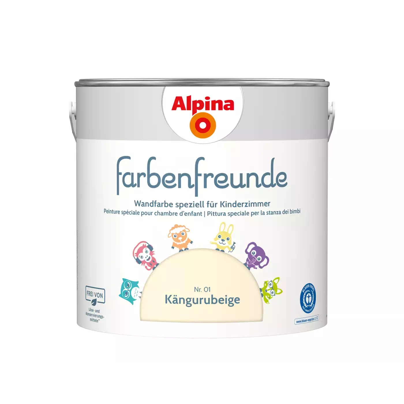 Wandfarben, Alpina, Beige – Besonderheit: Wandfarbe speziell für Kinderzimmer