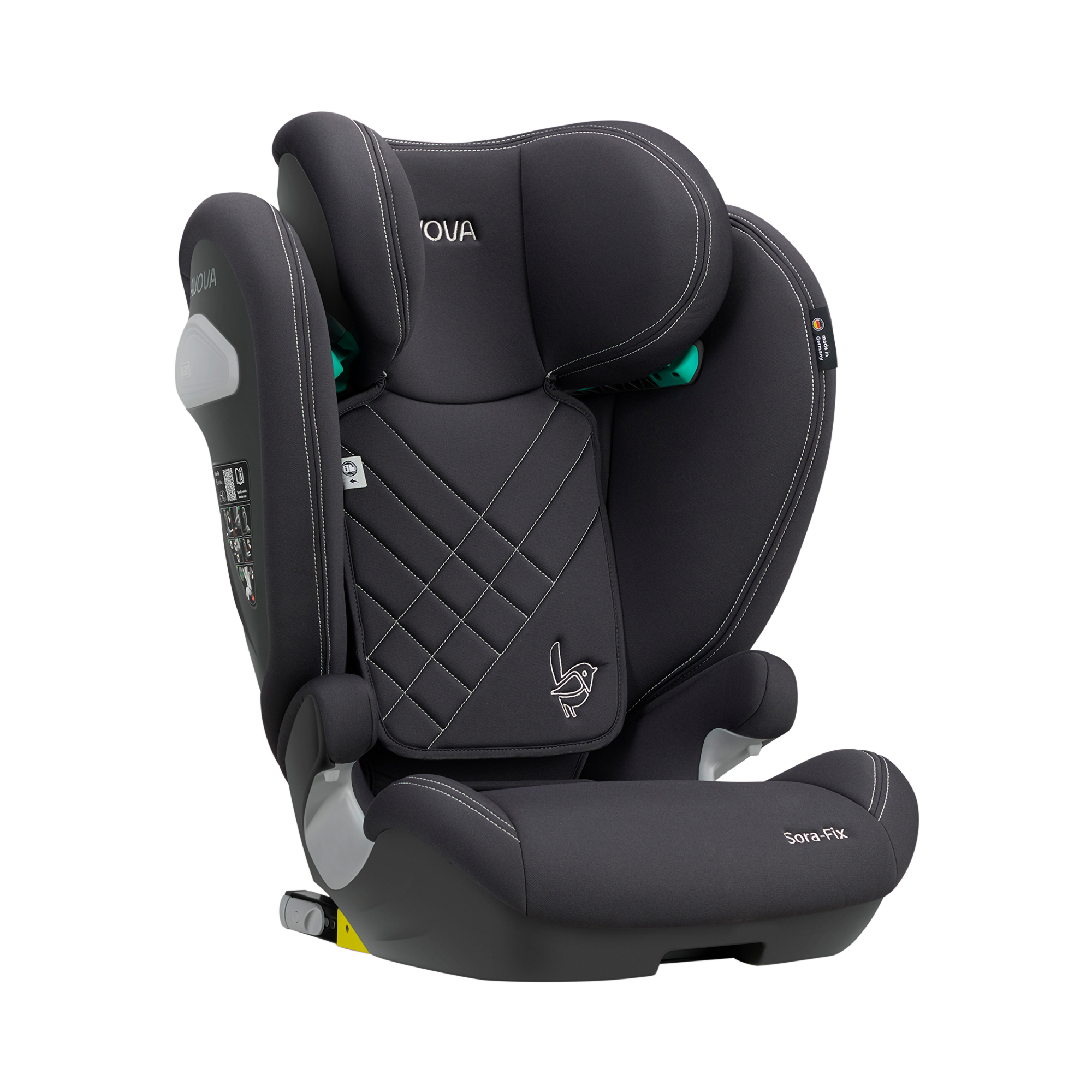 Kindersitze 15-36 kg, Gruppe 2/3, AVOVA, Grau – Produktansicht