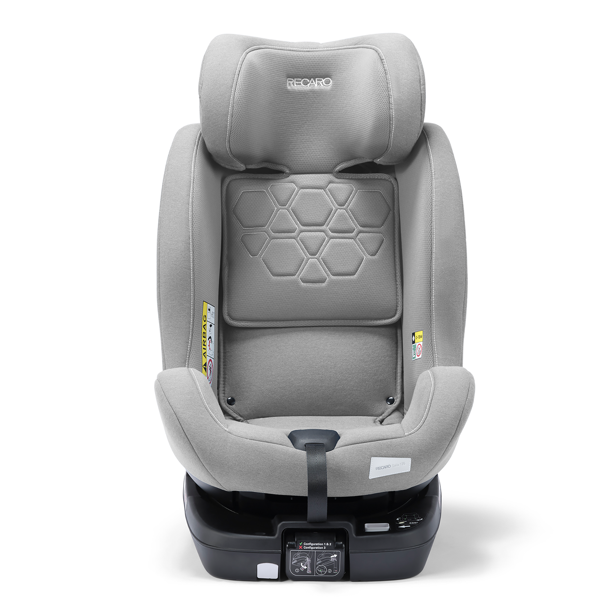 Reboarder 0-18 kg, Gruppe 0+/1, RECARO, Grau – Produktansicht