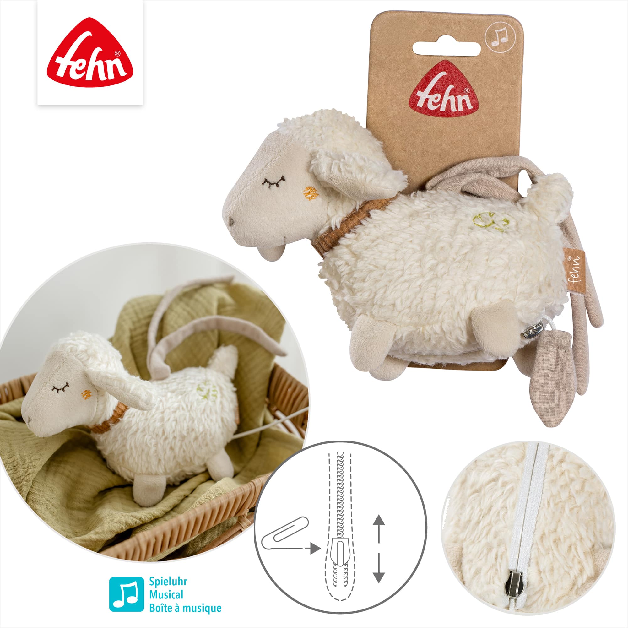 Spieluhren, fehn, Weiß – Produktansicht