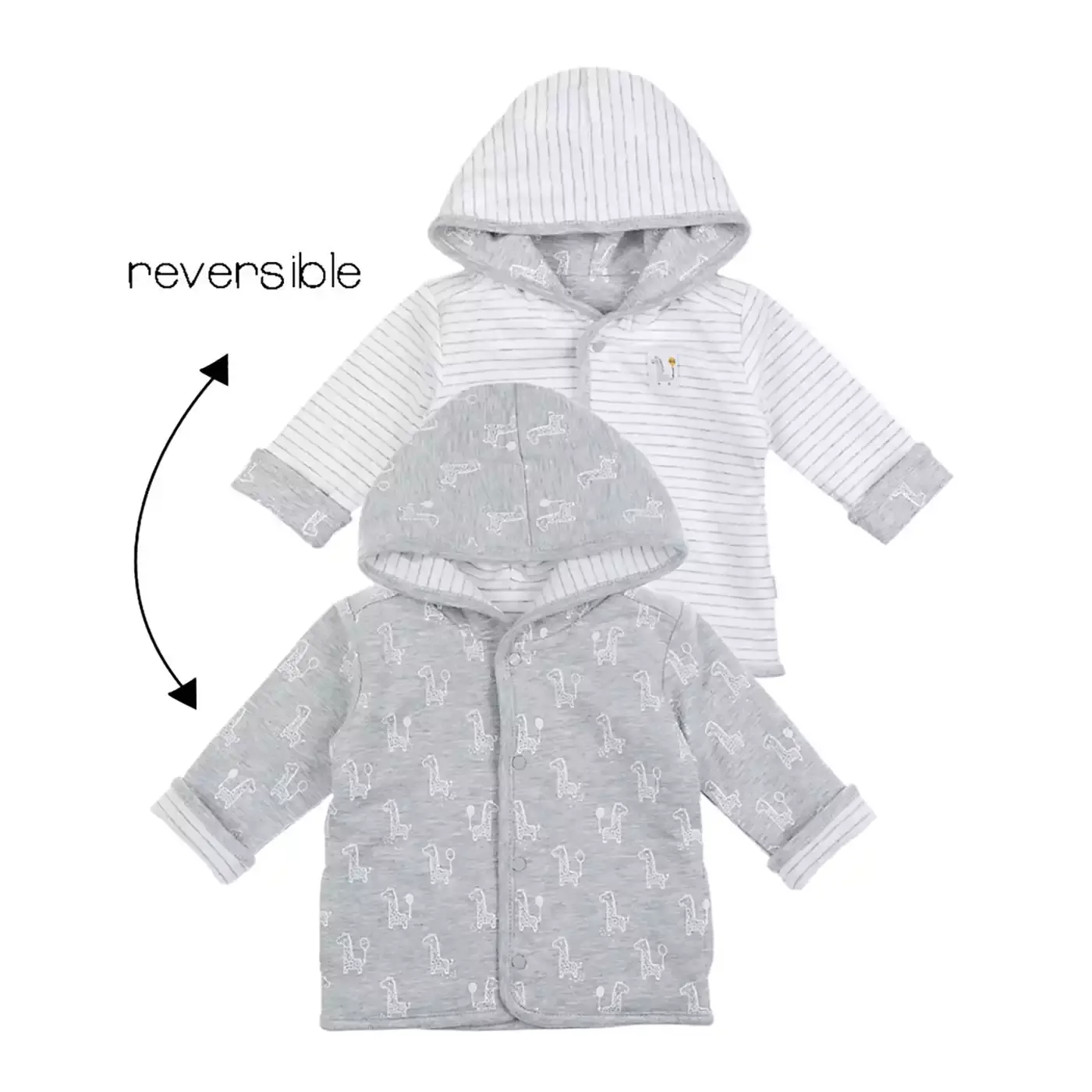 Wendejacke Giraffe FEETJE Weiß Grau M2000579897108 1