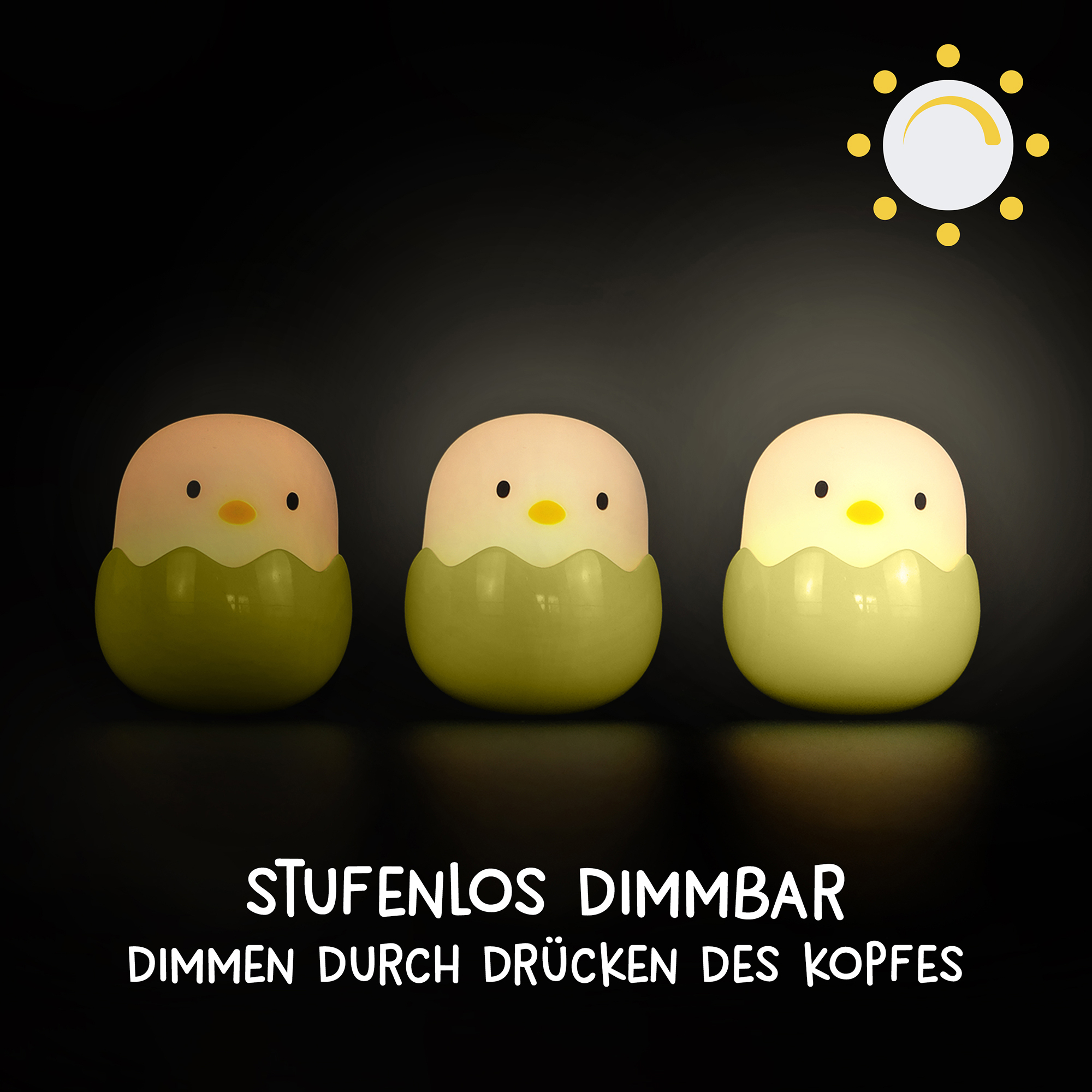 Nachtlichter, MegaLight, Gelb – Produktansicht