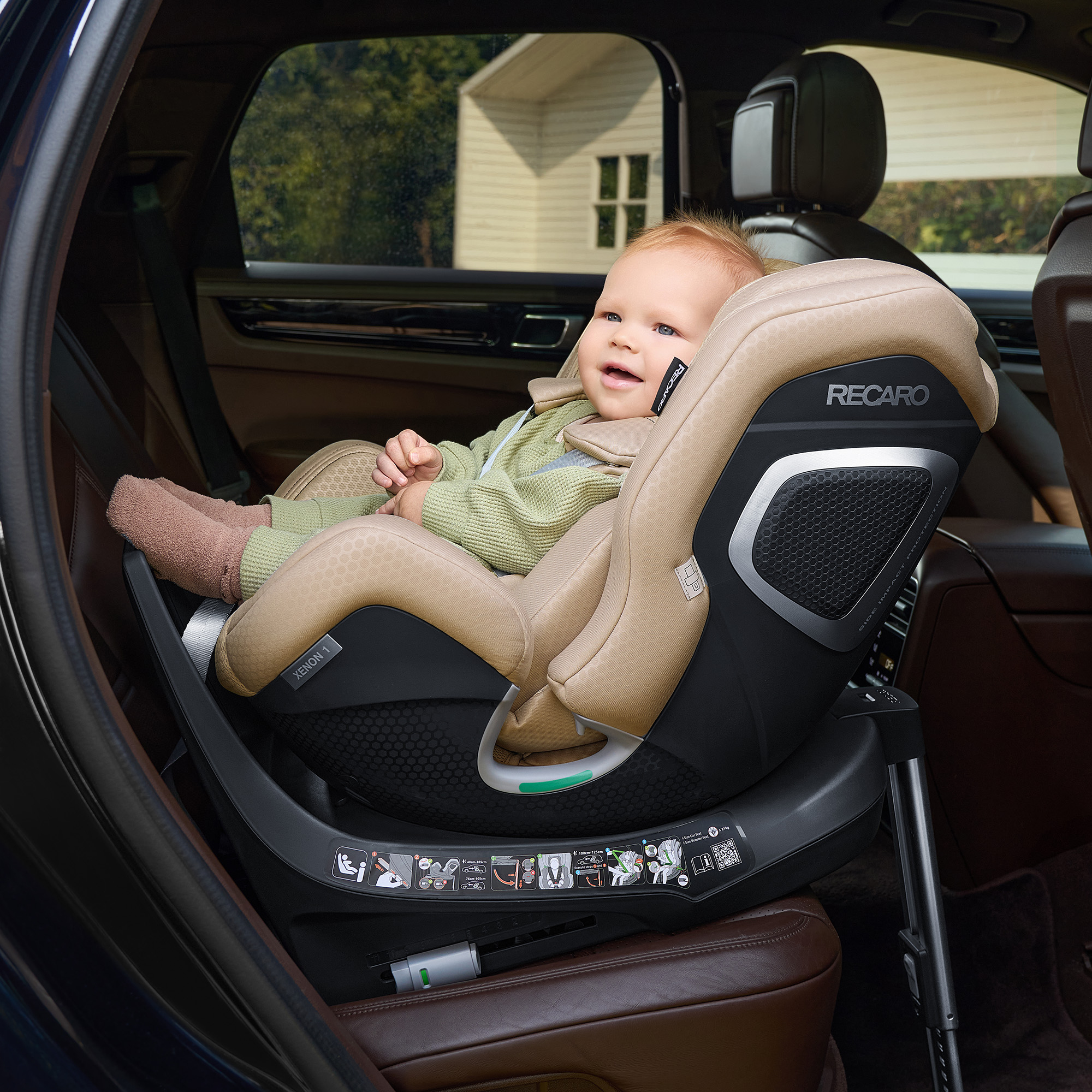 Reboarder 0-18 kg, Gruppe 0+/1, RECARO, Beige – Produktansicht