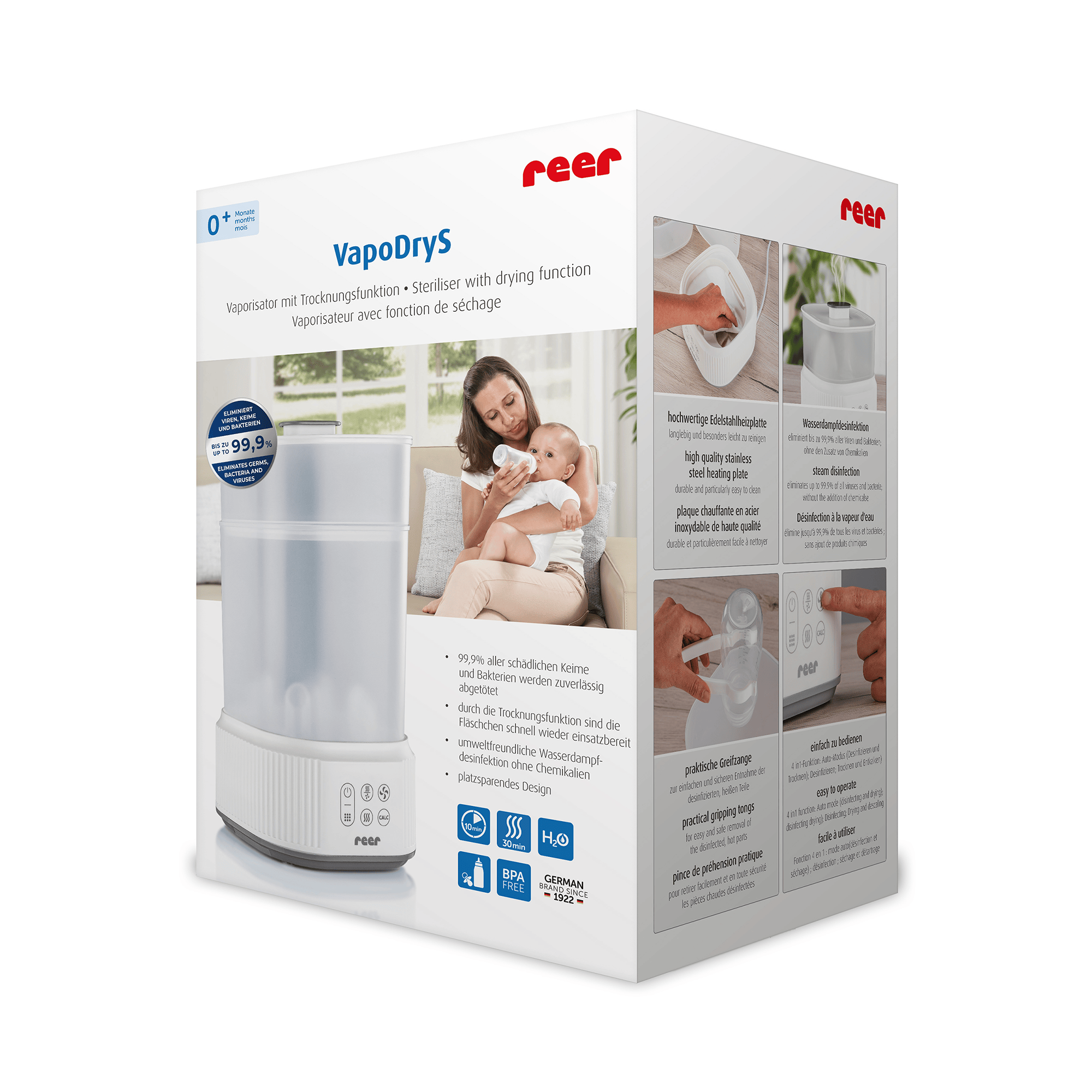 Vaporisatoren, reer, Weiß – Produktansicht