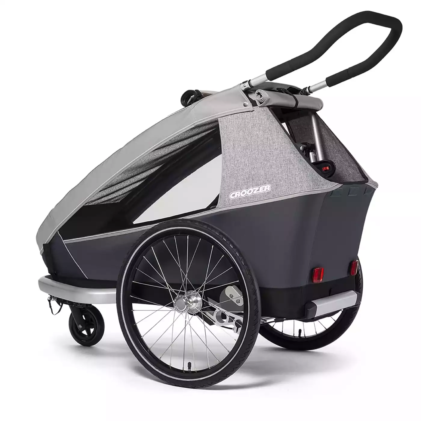 Fahrradanhänger, Croozer, Grau – Produktansicht