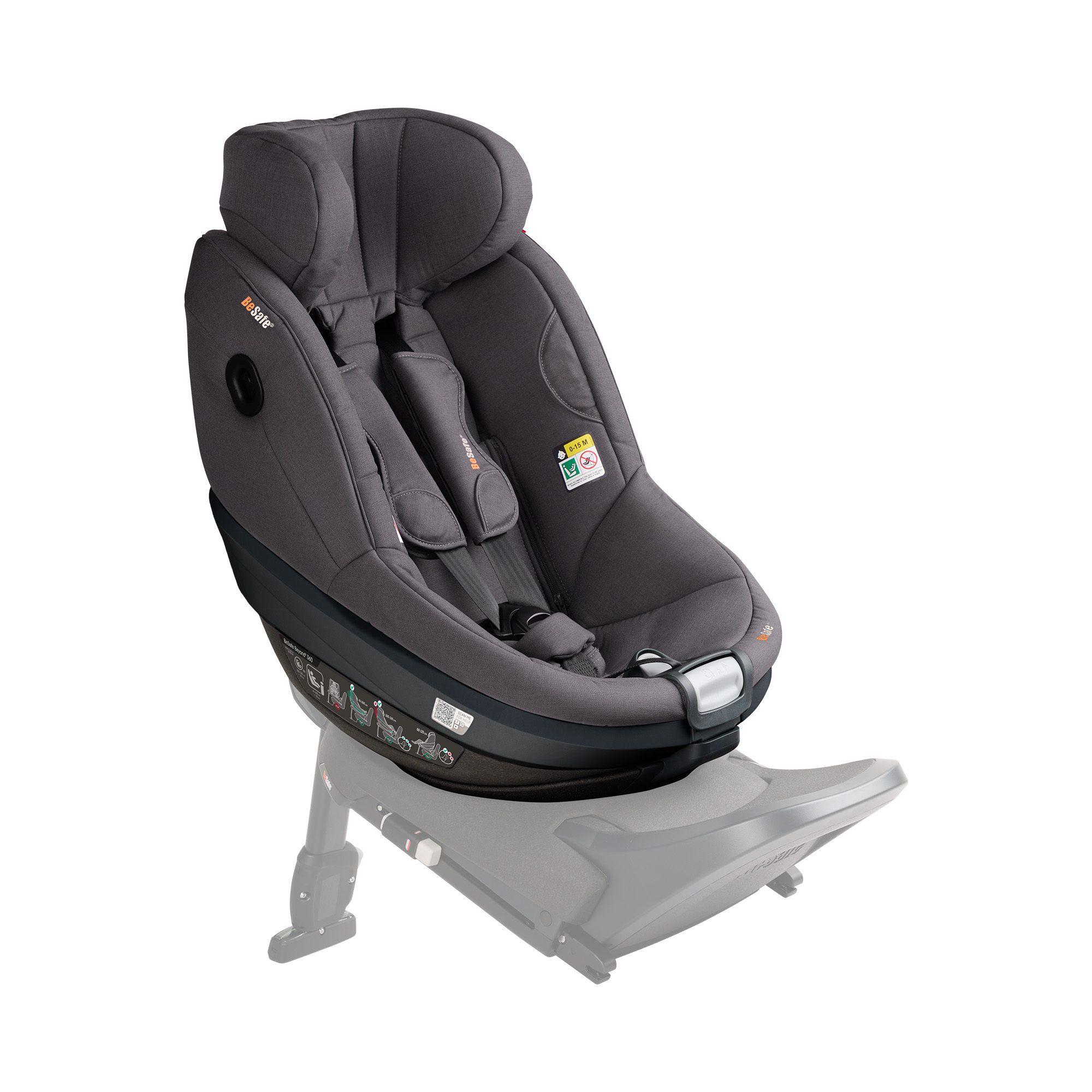 Reboarder 0-18 kg, Gruppe 0+/1, BeSafe, Grau – Produktansicht