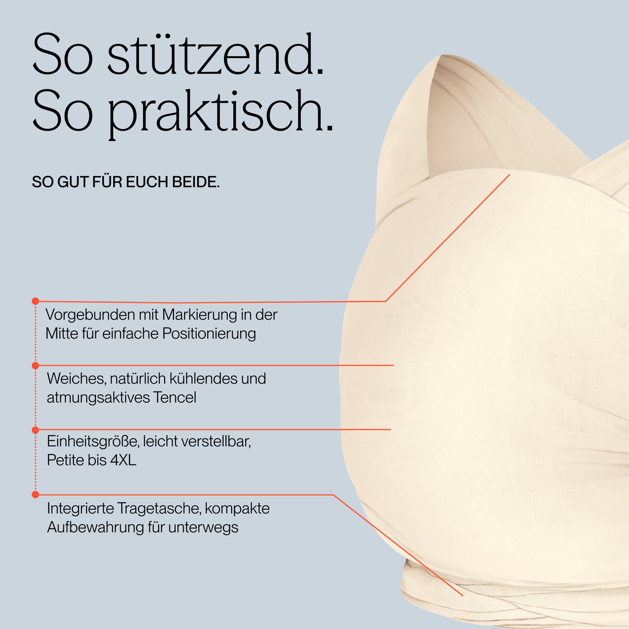 Tragetücher, ERGObaby, Grau – Produktansicht