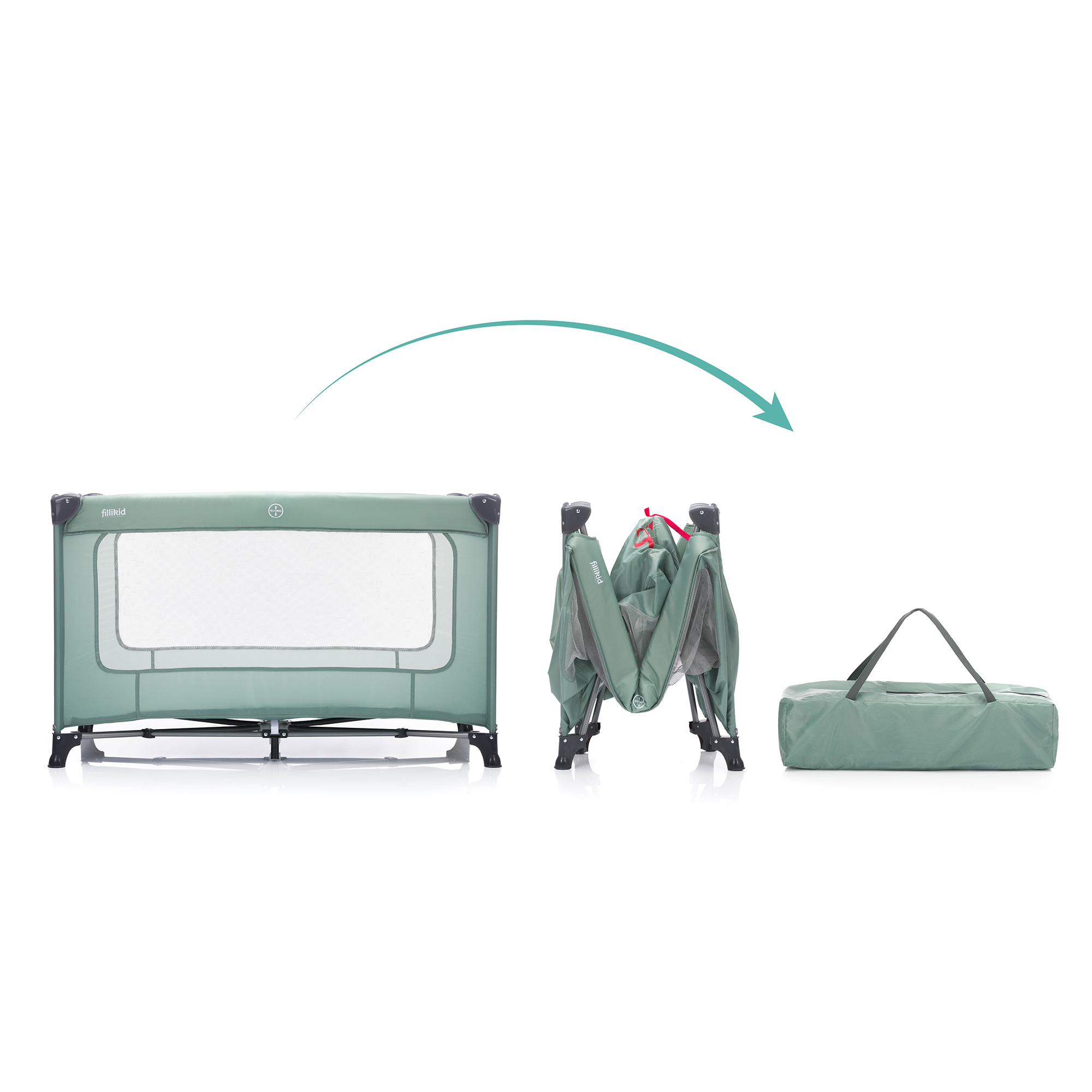 Reisebetten & Zubehör, fillikid, Grün – Produktansicht