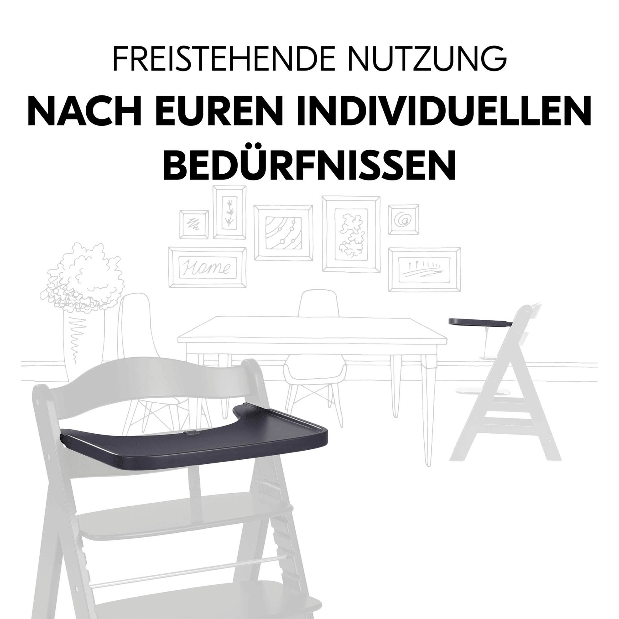 Hochstuhl Zubehör, hauck, Schwarz – Produktansicht
