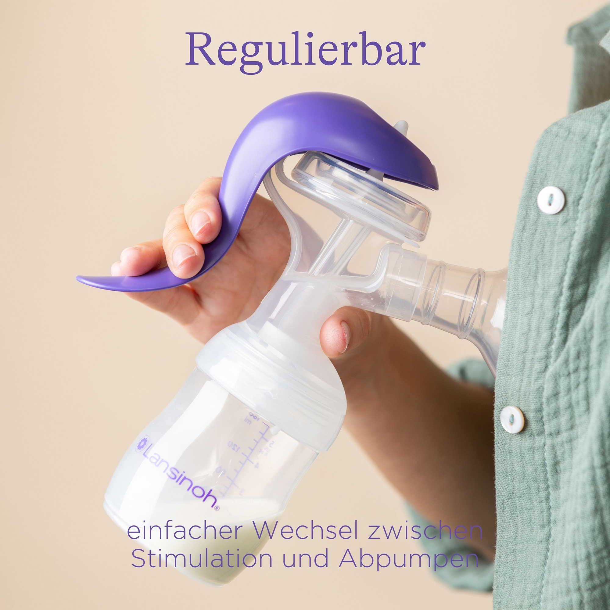 Handmilchpumpen, Lansinoh, Transparent – Produktansicht