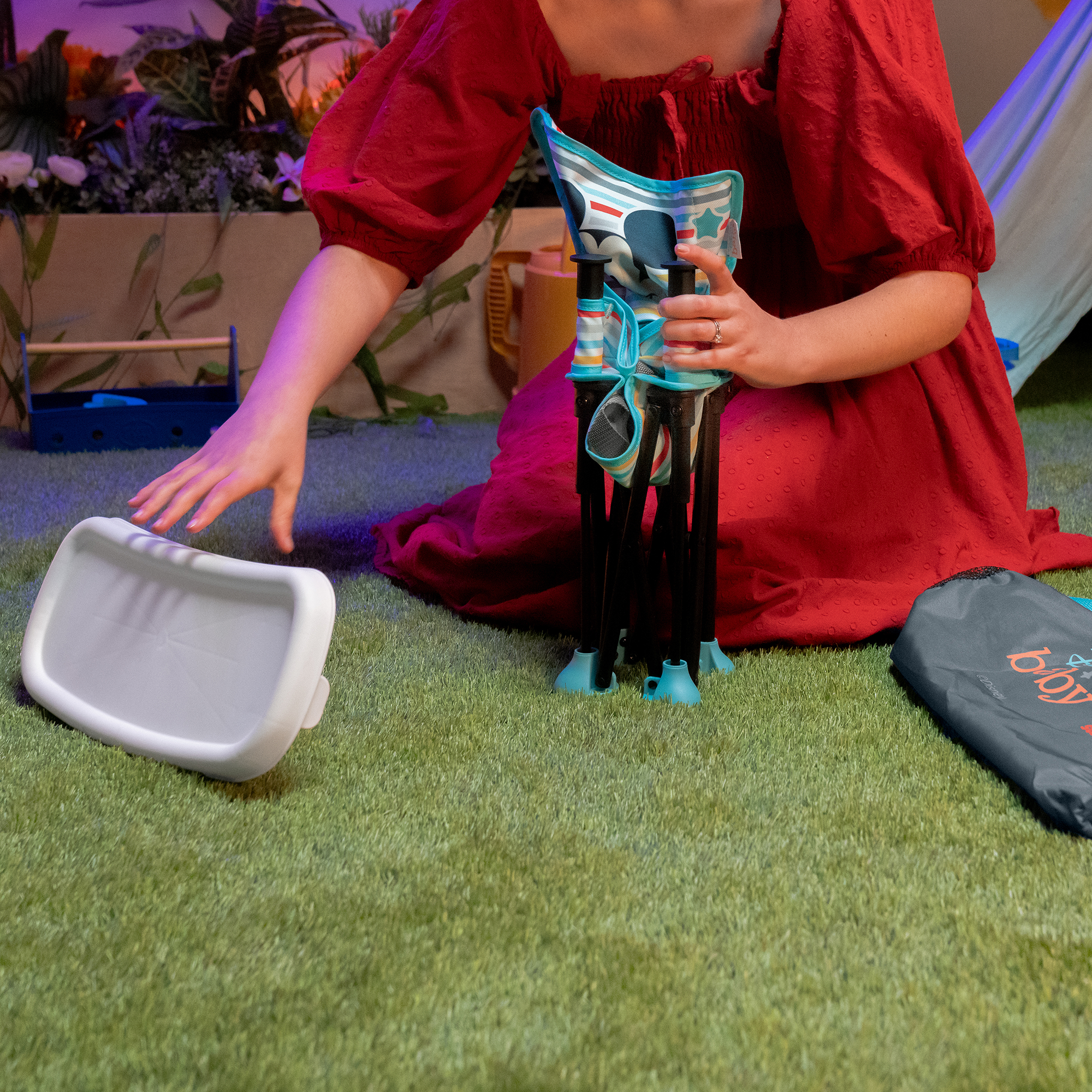 Reisehochstühle, BrightStarts, Blau – Produktansicht